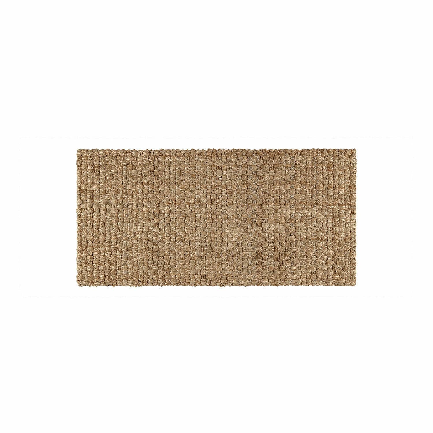 Loper Daoukro Rechthoekig vloerkleed van natuurlijke beige jute, duurzaam en milieuvriendelijk voor interieur