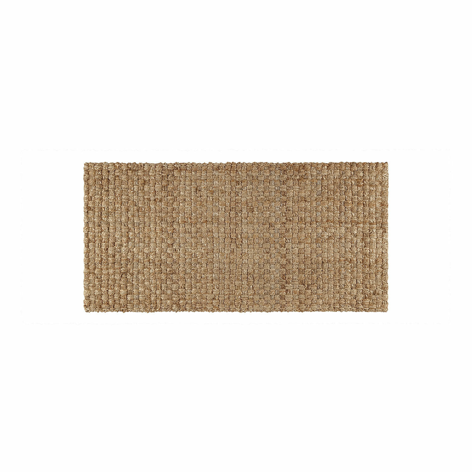 Loper Daoukro Rechthoekig vloerkleed van natuurlijke beige jute, duurzaam en milieuvriendelijk voor interieur