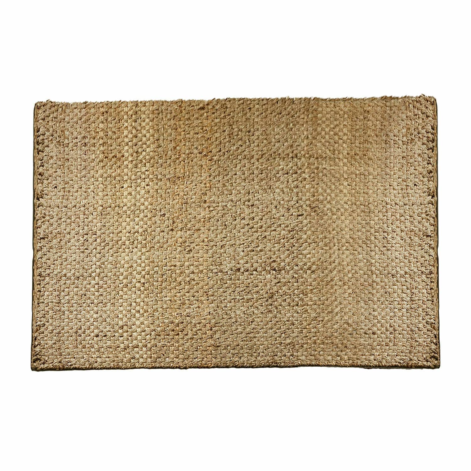 Tapis Daoukro Tapis rectangulaire en jute naturelle beige, parfait pour décorer et protéger le sol intérieur