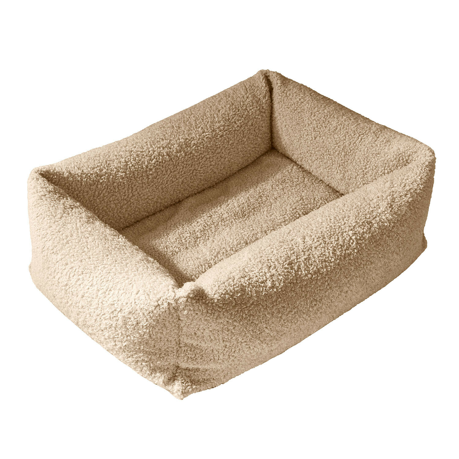 Panier pour animaux Giolena taupe en tissu pelucheux, confortable et durable pour animaux de compagnie