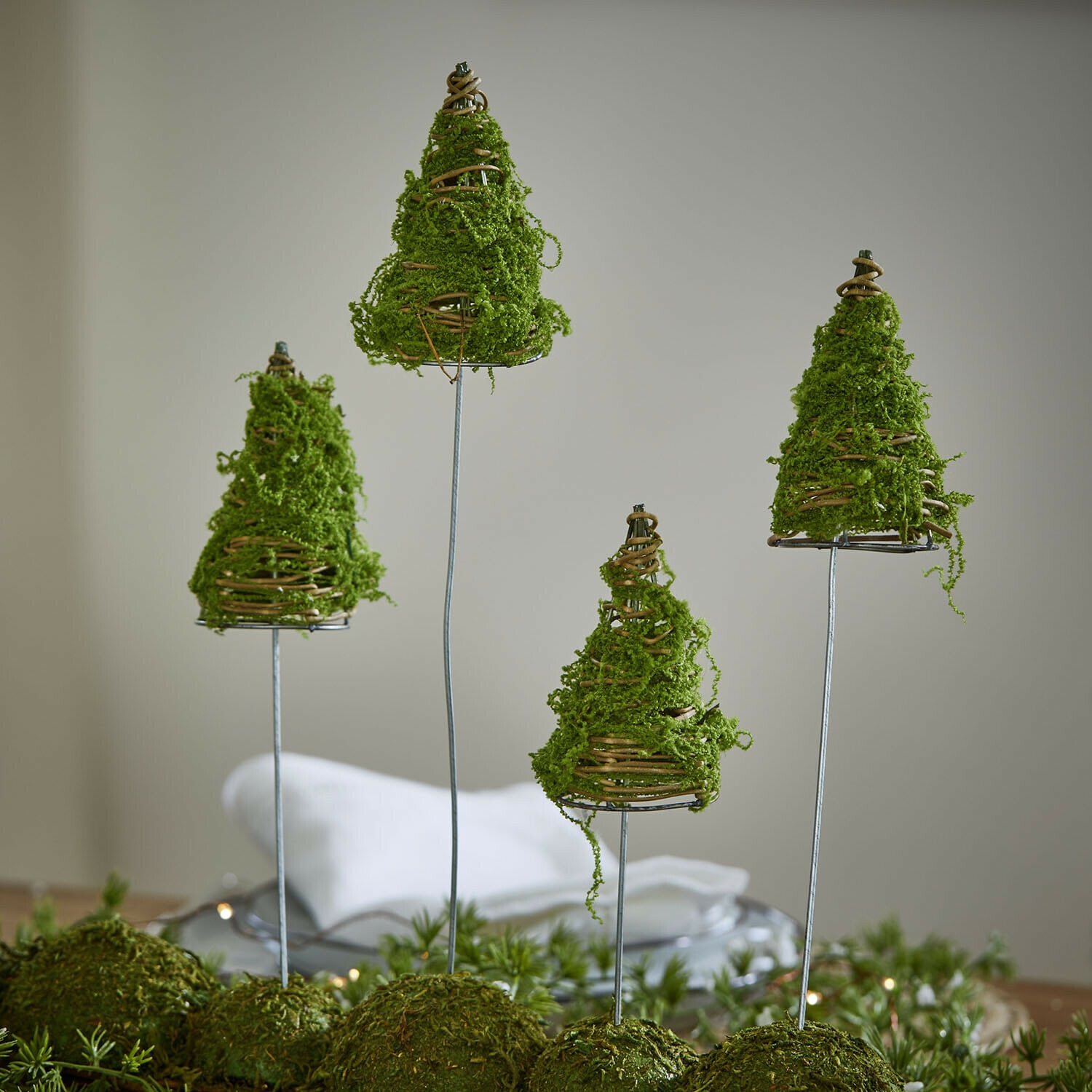 Lot de 4 sapins décoratifs Cassiola