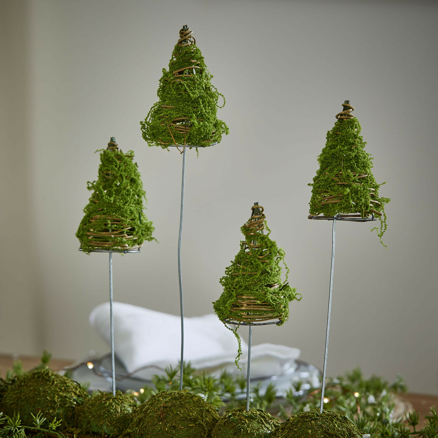 Lot de 4 sapins décoratifs Cassiola