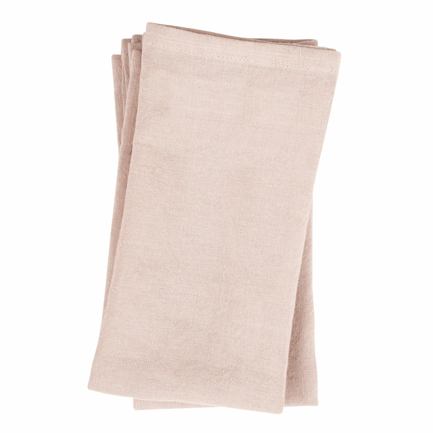 rose Lot de 4 serviettes en lin rose Ghis, tissu doux pour décoration de table