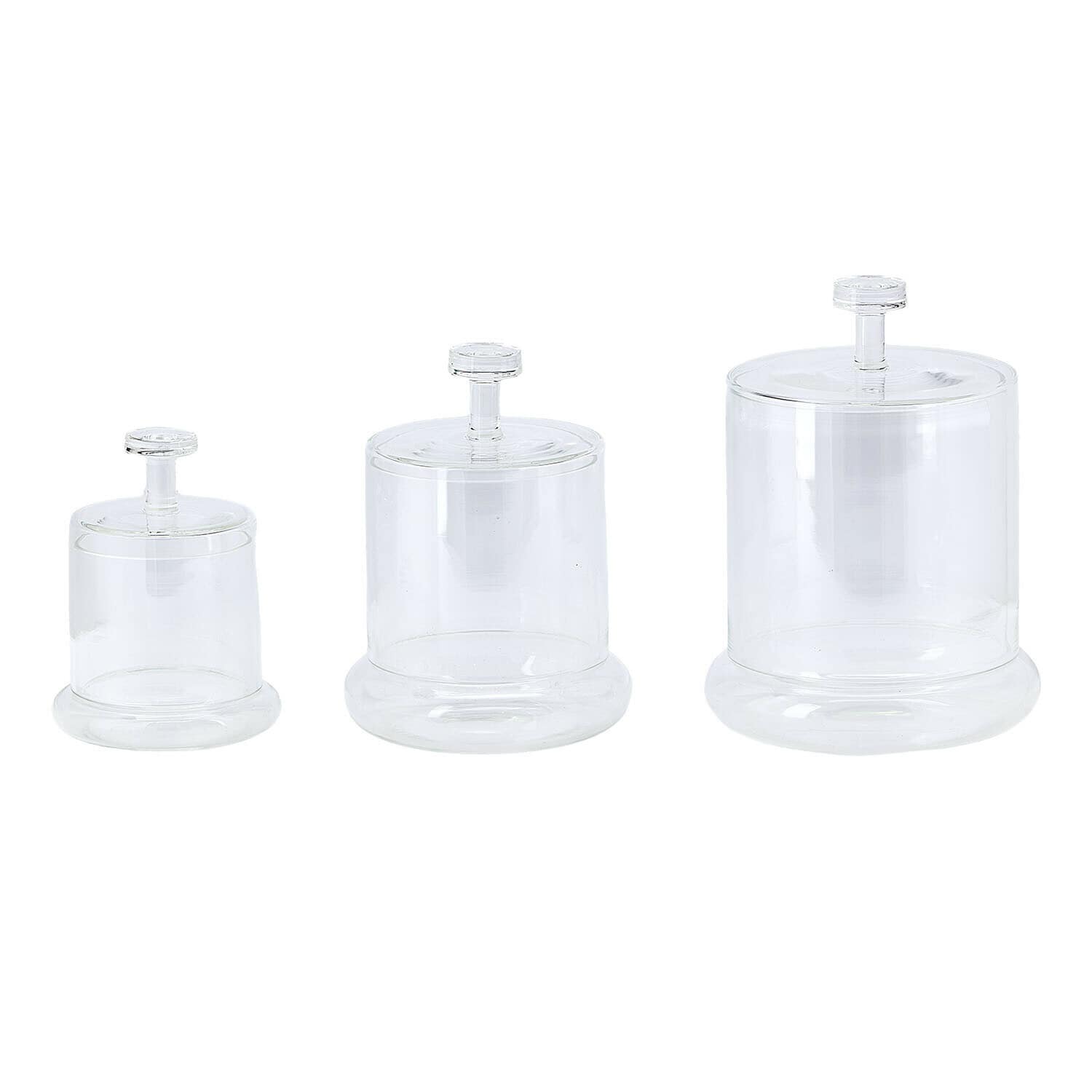 Glazen pot set van 3 Oirlan