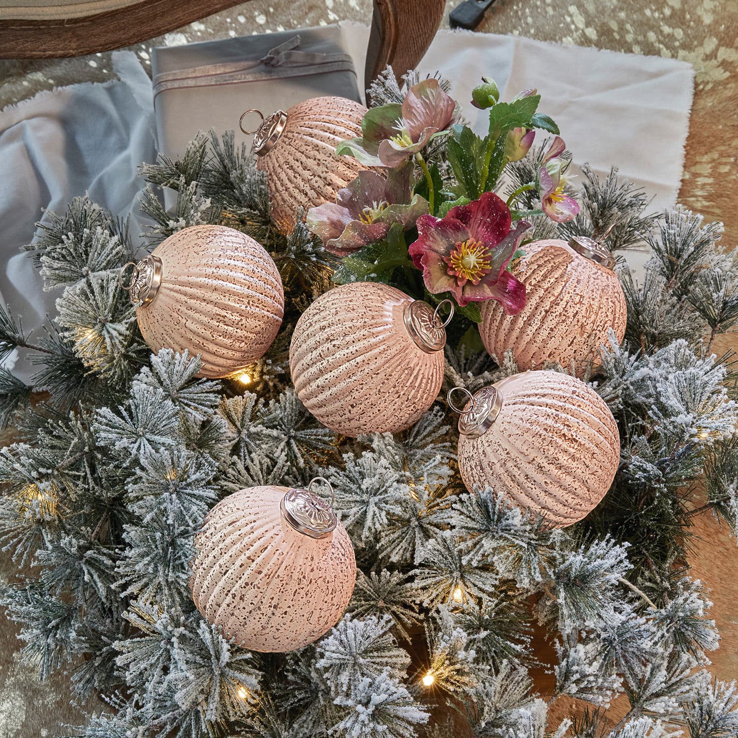 Lot de 6 boules de Noël Mane