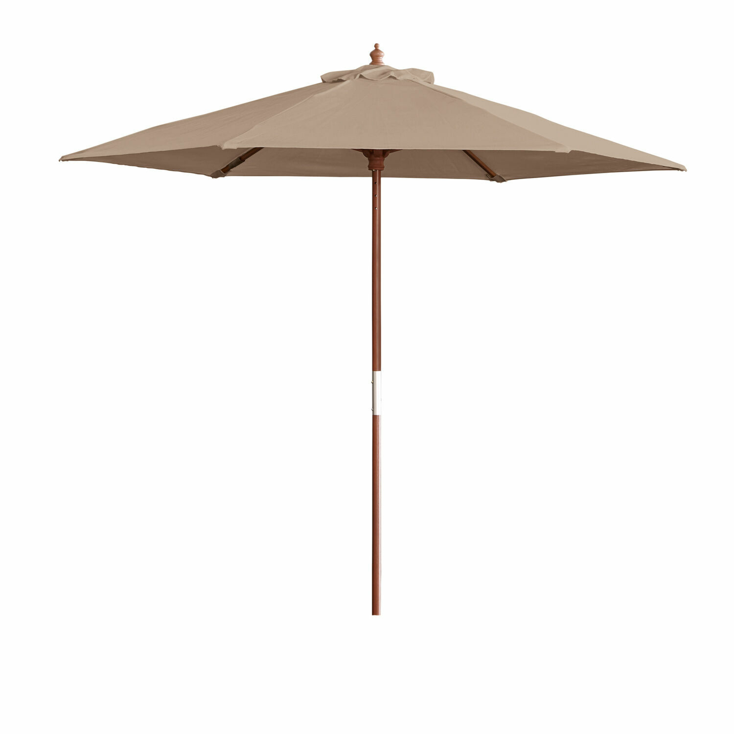 Parasol Enfield Parasol de jardin beige avec structure en bois, parfait pour terrasse et jardin