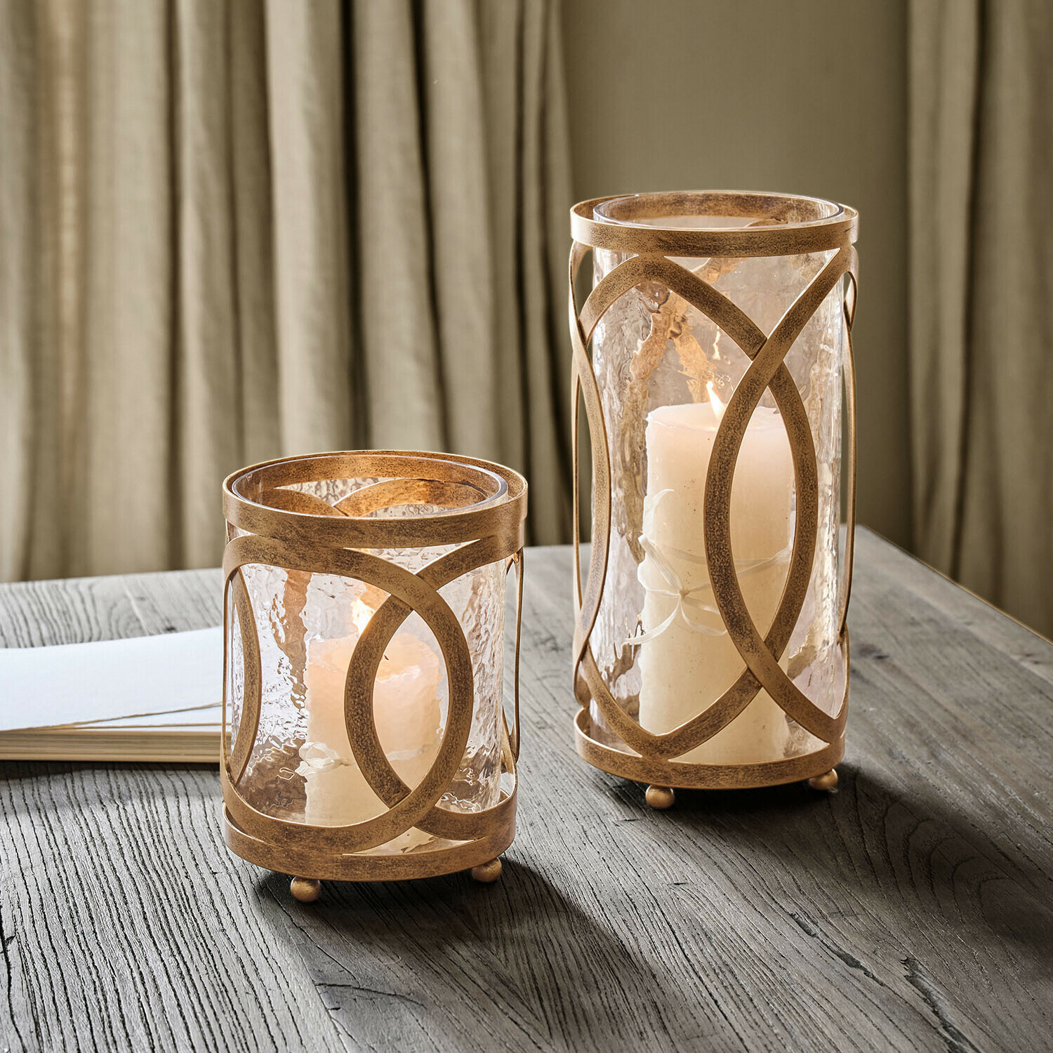 Lot de 2 photophores Verconi