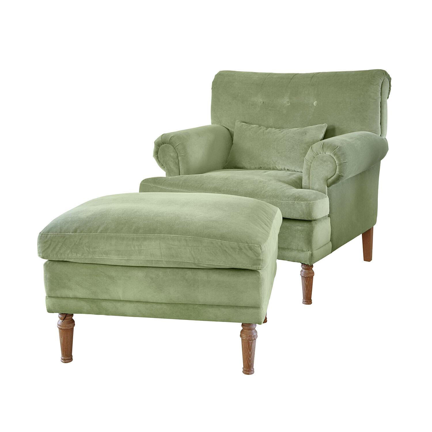 Fauteuil avec repose-pieds Éclat Émeraude