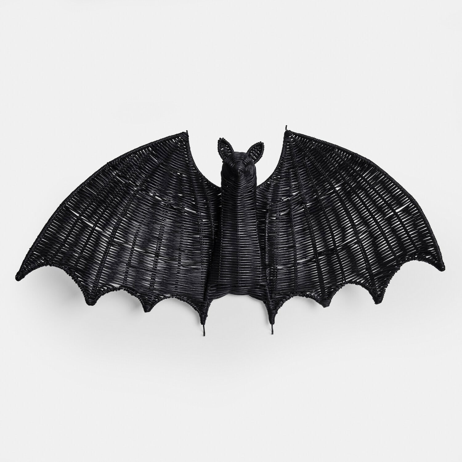 Decoratieve vleermuis Dernivon Zwarte vleermuis wanddecoratie van riet, unieke accessoire voor interieur en Halloween