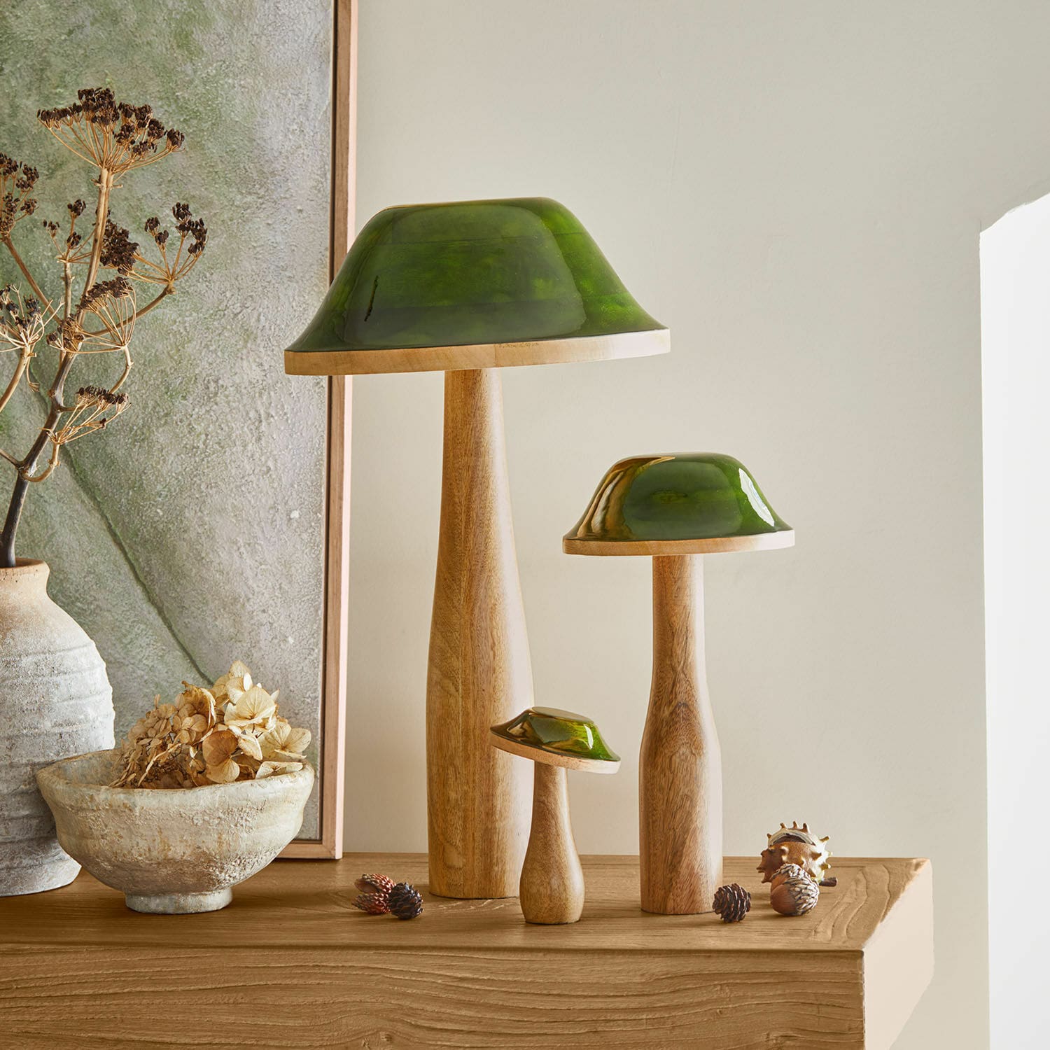 Lot de 3 champignons décoratifs Kivalor