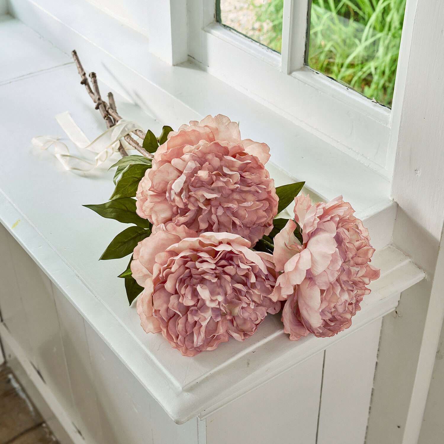 Lot de 3 fleurs de pivoine artificielles Dahlyra Lot de 3 fleurs de pivoine artificielles Dahlyra