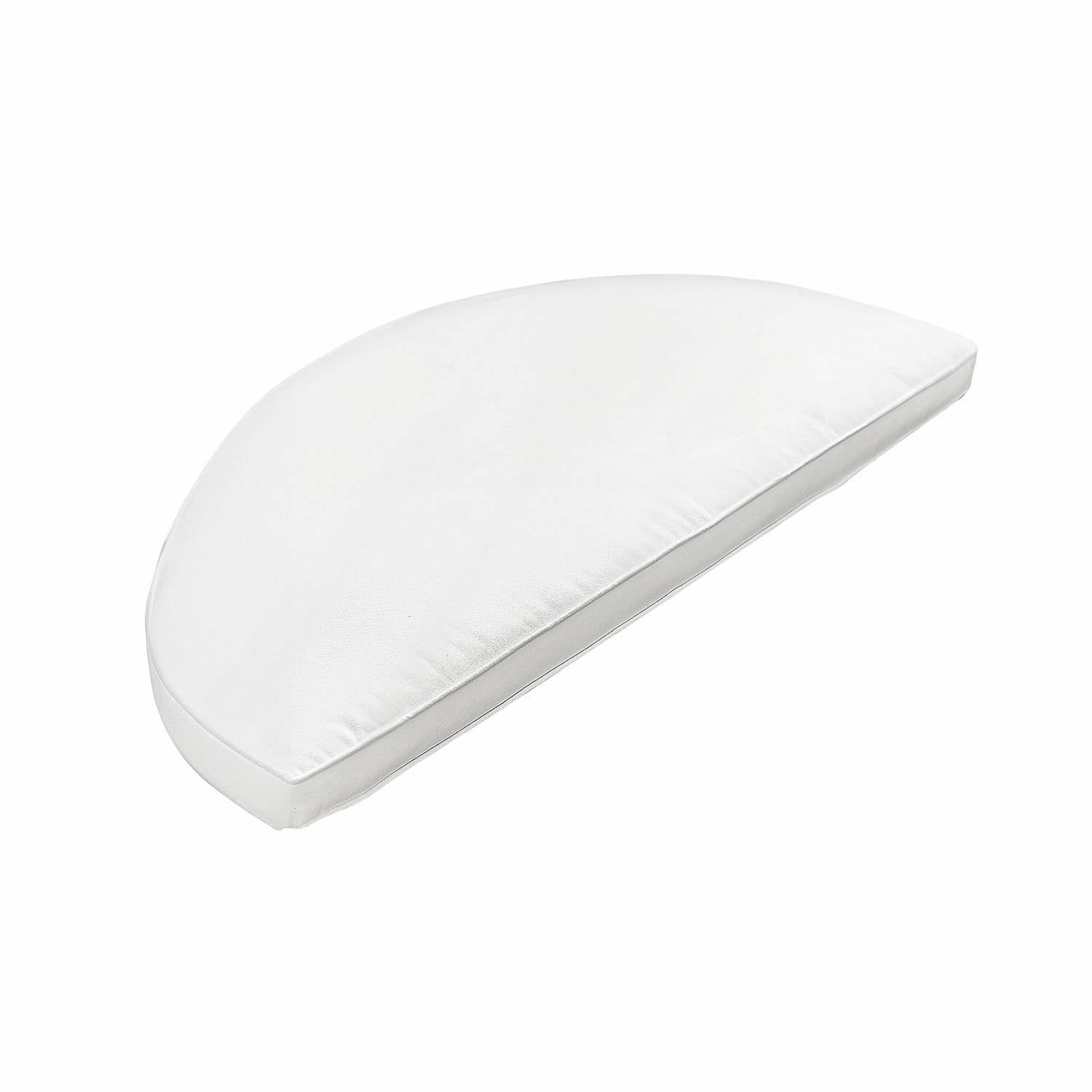 Zitkussen Drivesto Witte halfcirkelvormige kussen van stof voor interieurdecoratie en zitcomfort