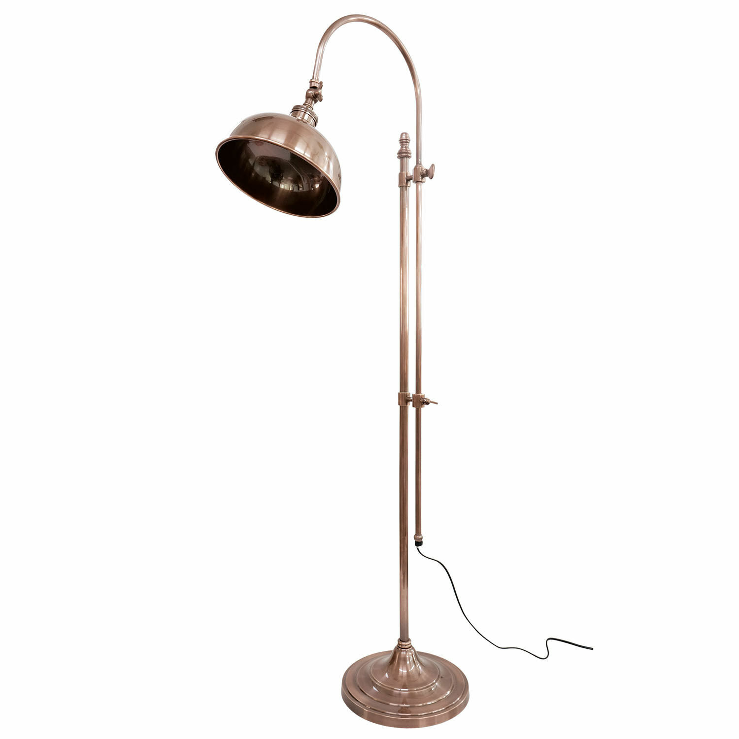 cuivre Lampadaire Conway en cuivre, métal finition cuivrée, design industriel pour salon moderne