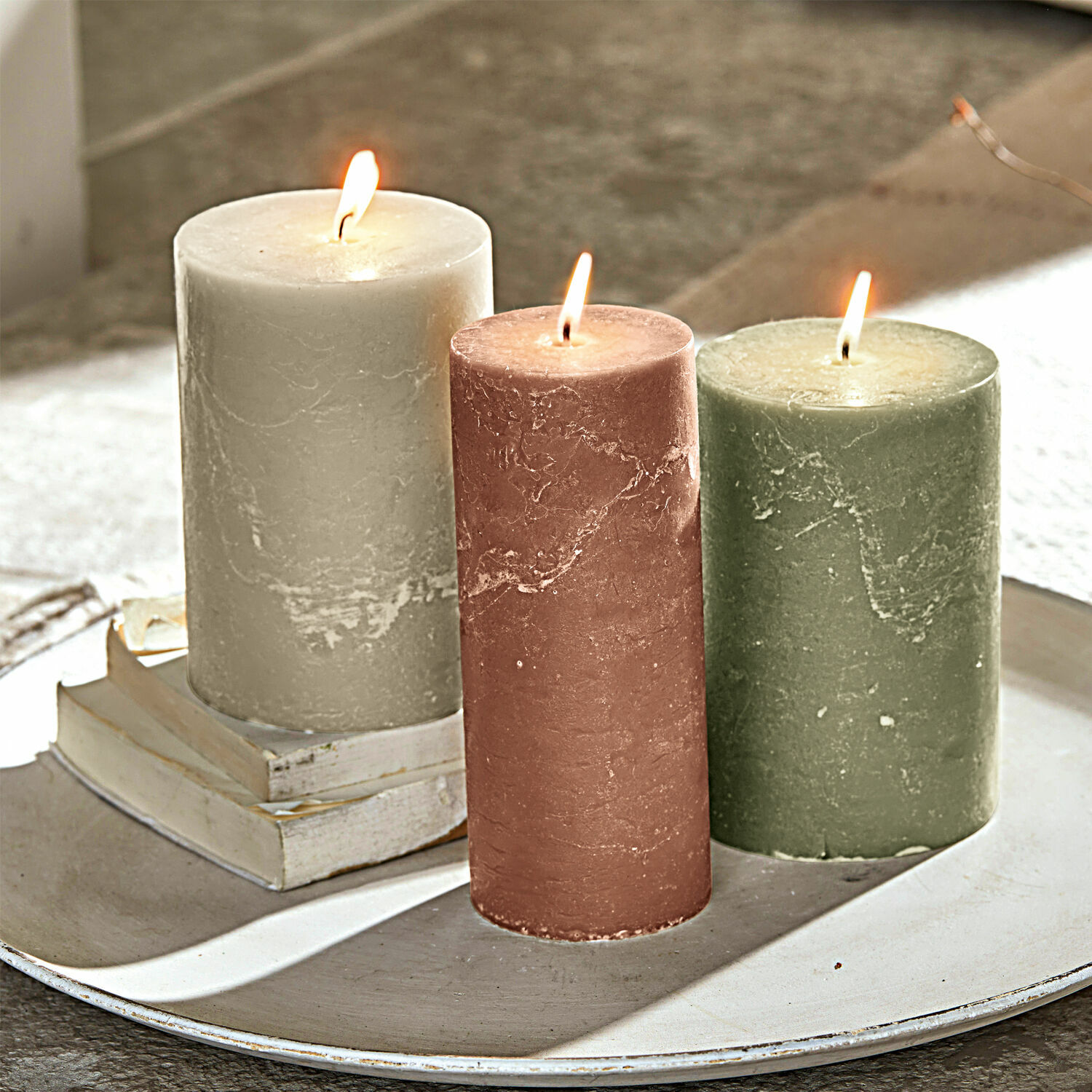 Lot de 3 bougies Salis