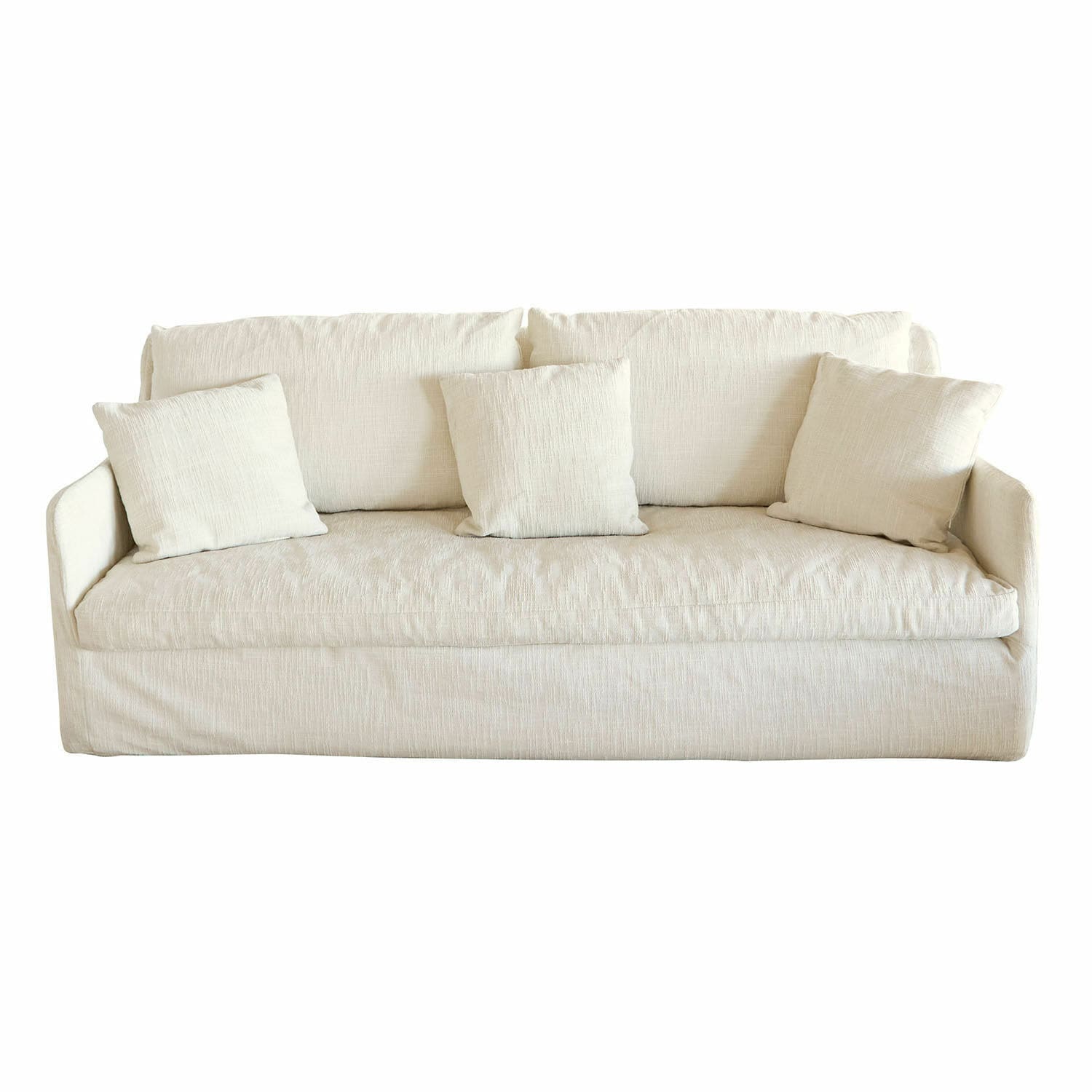 Witte gestoffeerde Shadowfield bank met zachte kussens, comfortabele woonkamermeubel