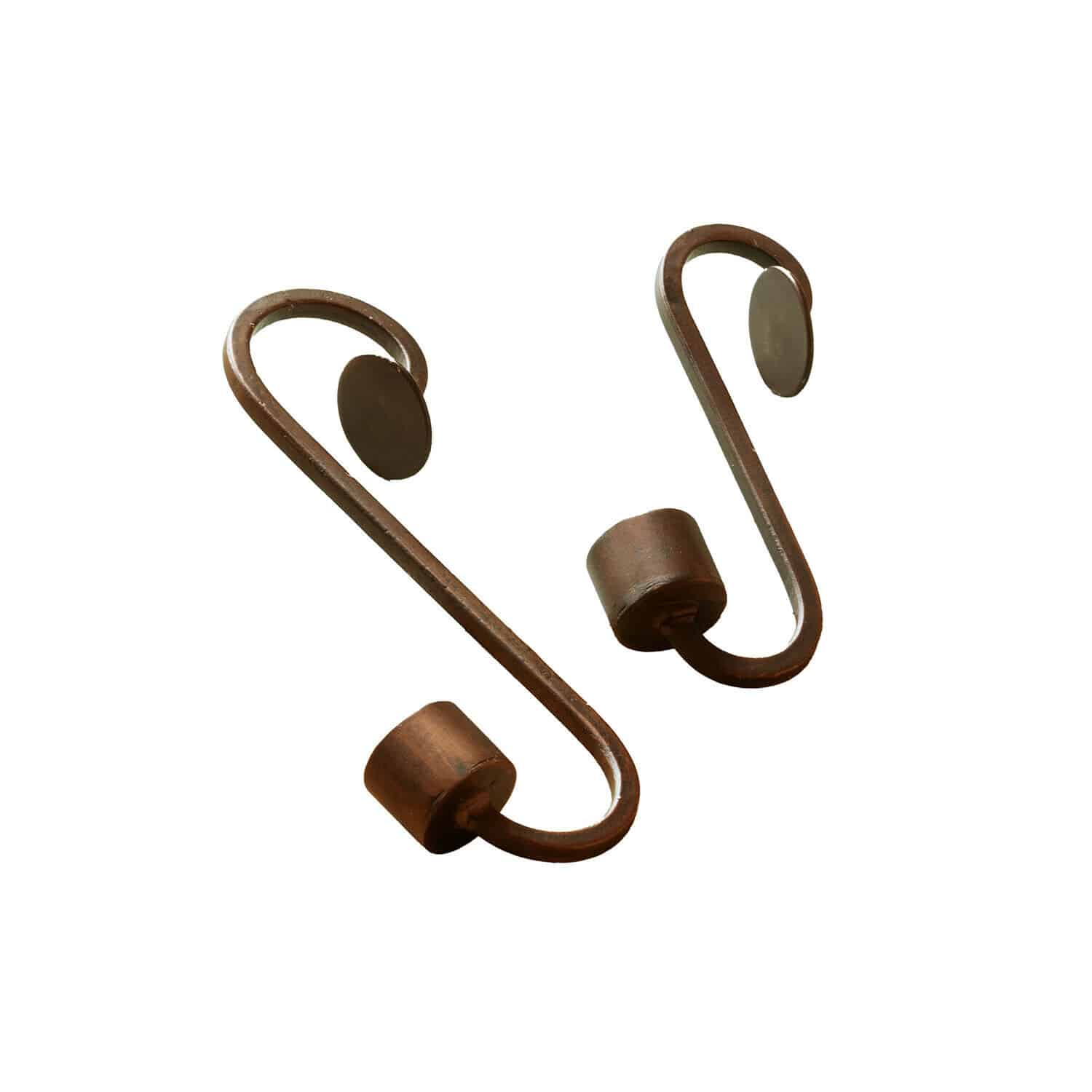 Kandelaar set van 2 Fioriva Set koperen metalen haken om decoraties of textiel op te hangen