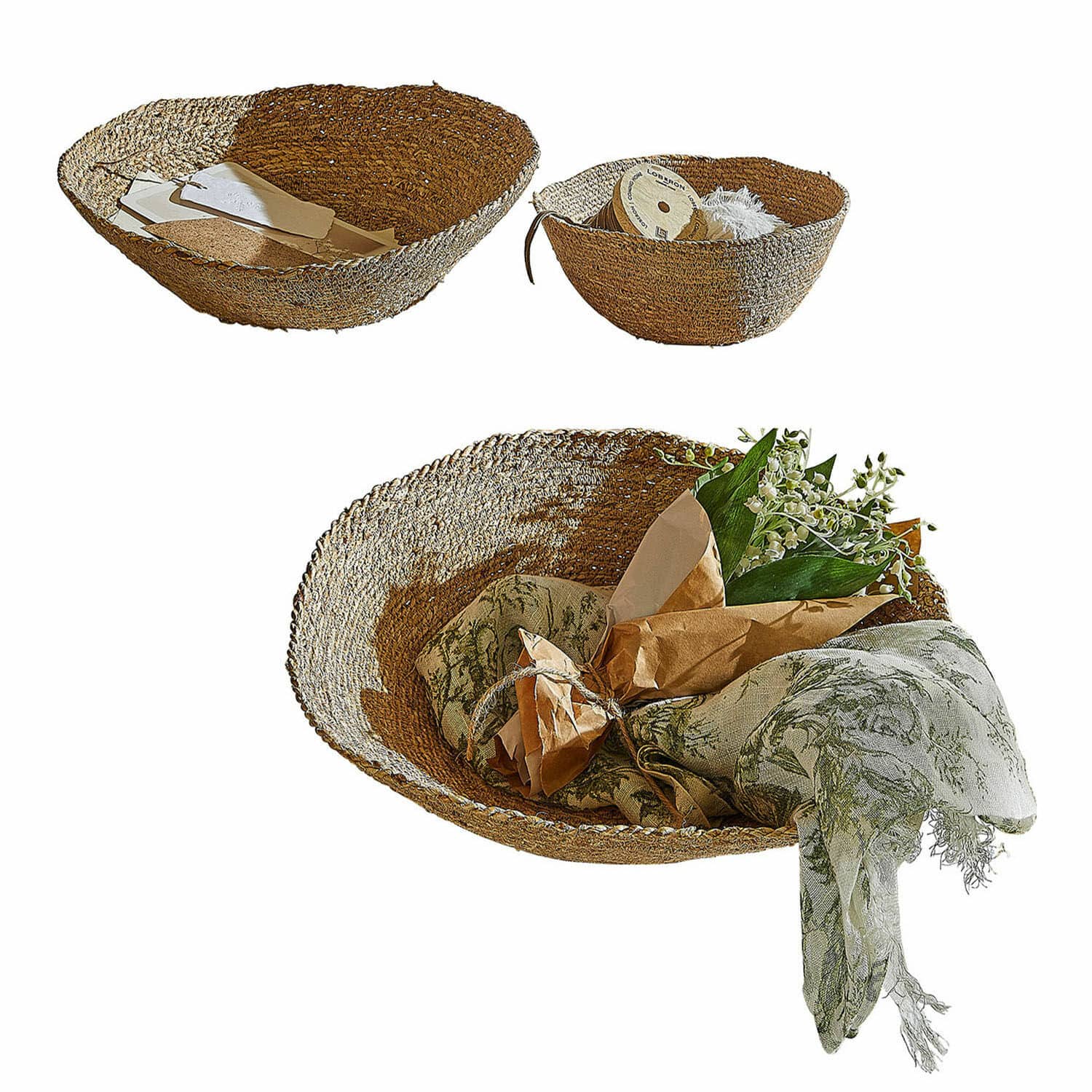 Lot de 3 corbeilles Rosalisse