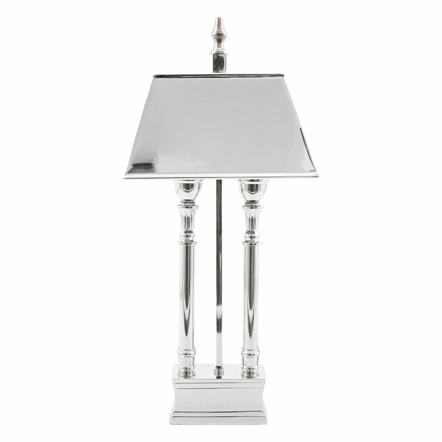 Tafellamp Pantin Elegante tafellamp van zilverkleurig metaal, modern design voor woonkamer