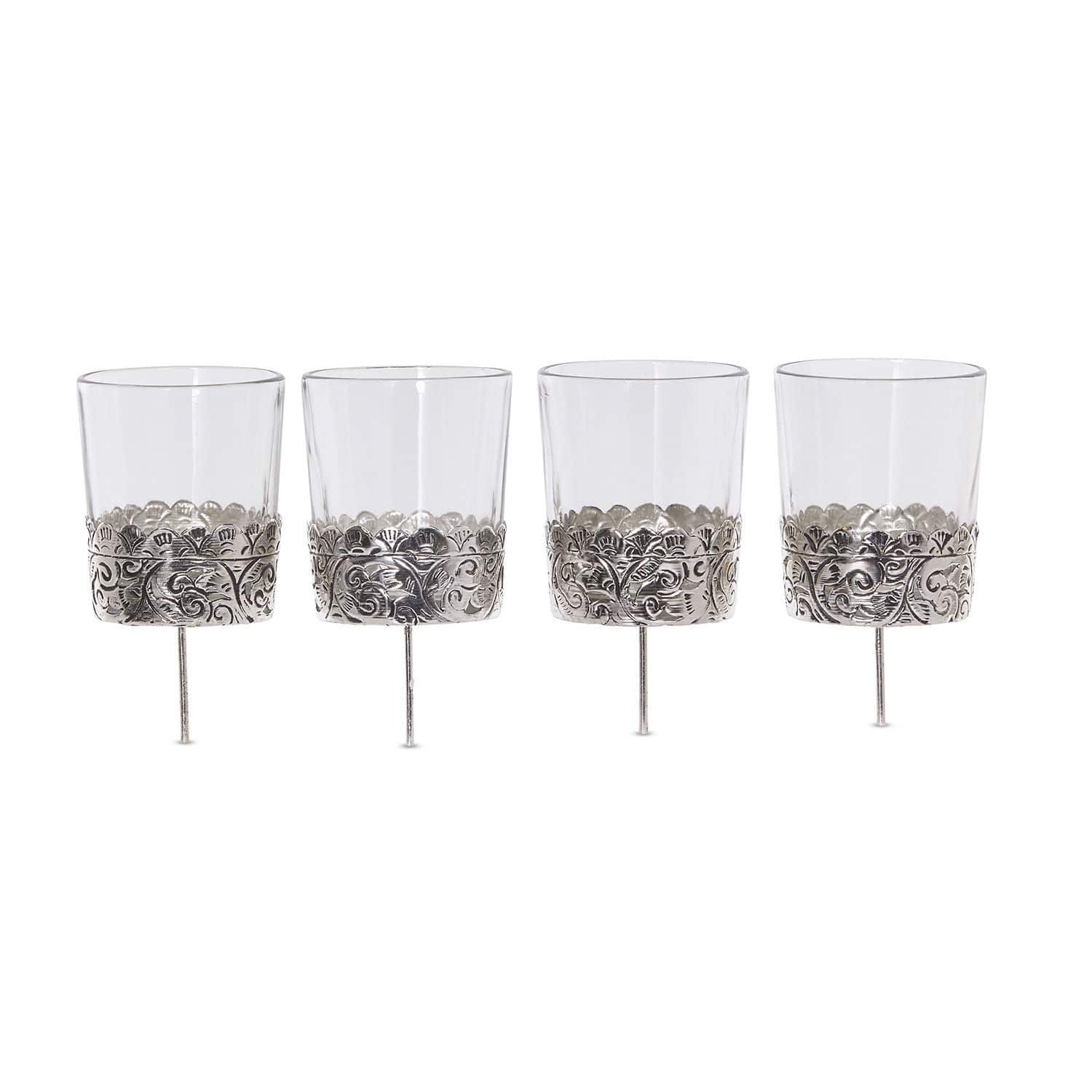 Lot de 4 photophores Pinelle