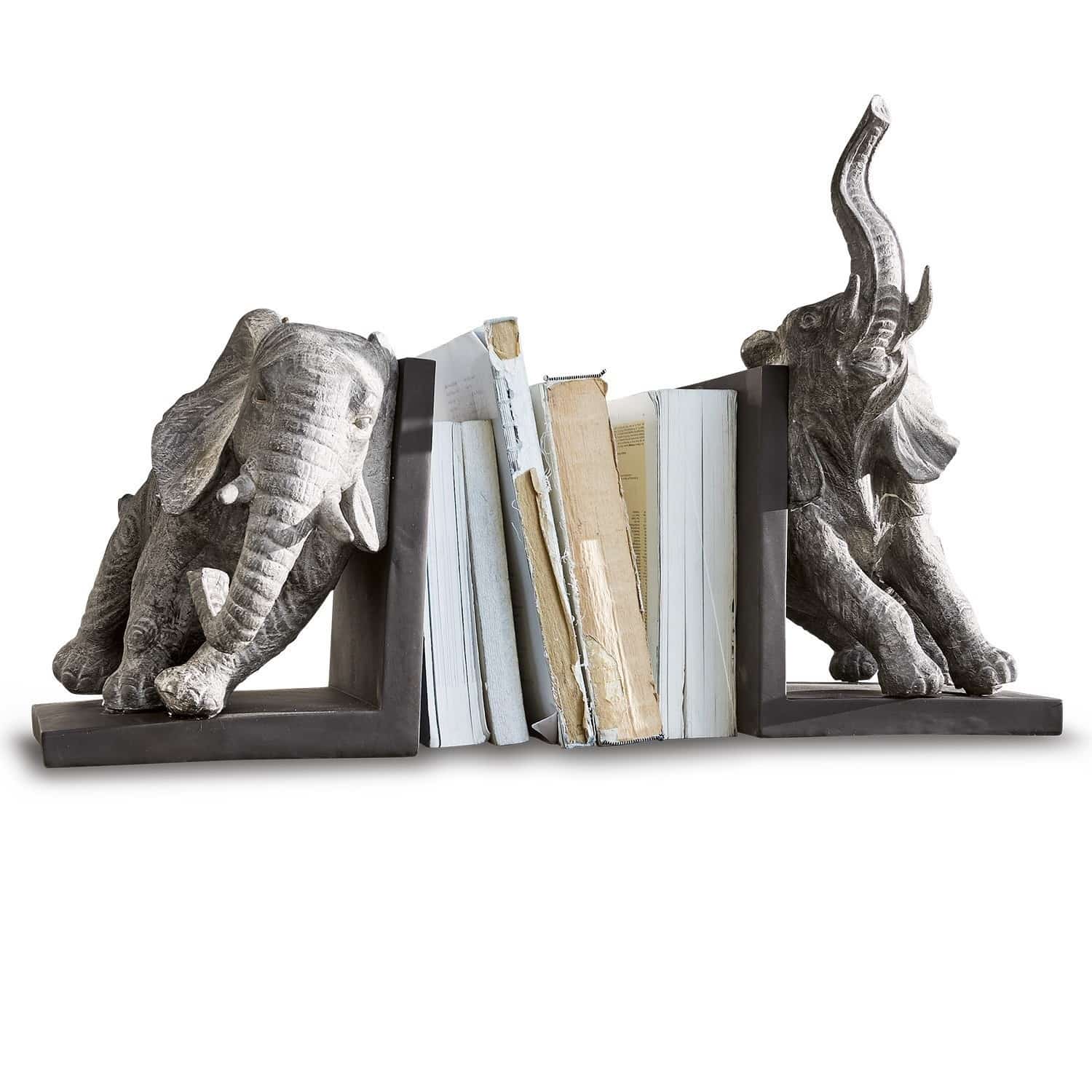 Lot de 2 serre-livres Elephants