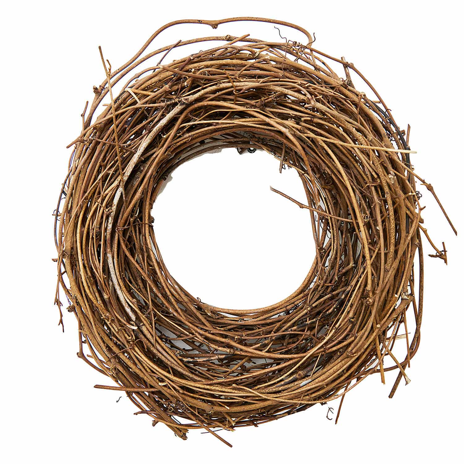 Krans Islene Decoratieve krans van natuurlijke bruine takken, rustieke wand- of deurdecoratie