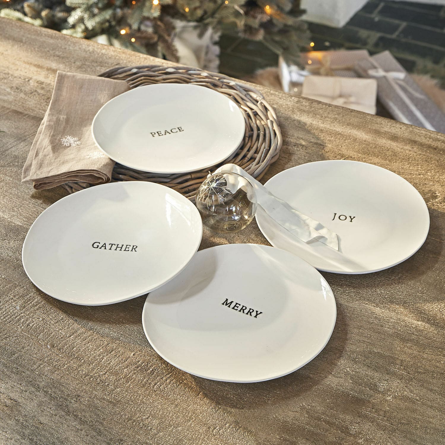 Bord set van 4 Wishes