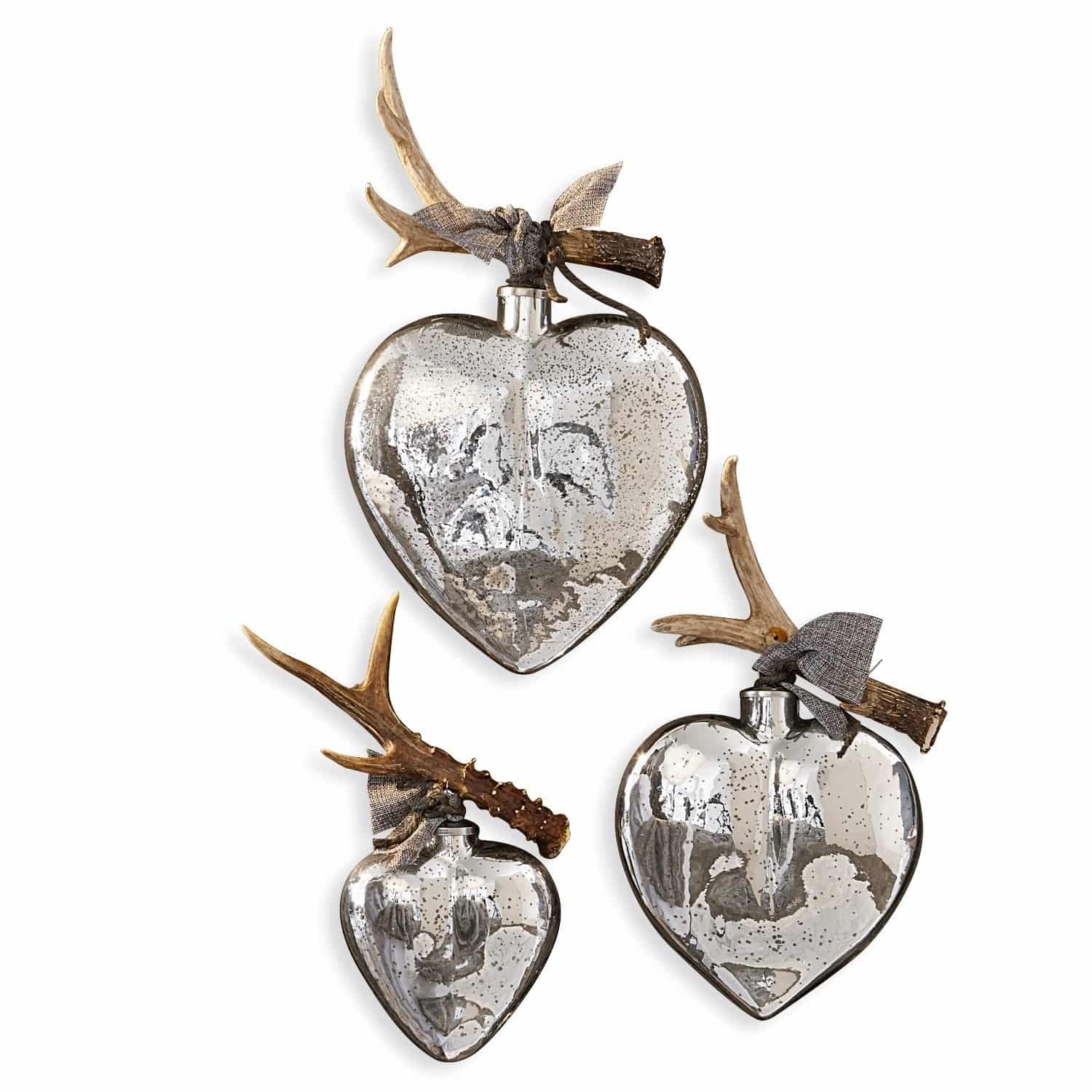 Kerstversiering set van 3 de bon coeur