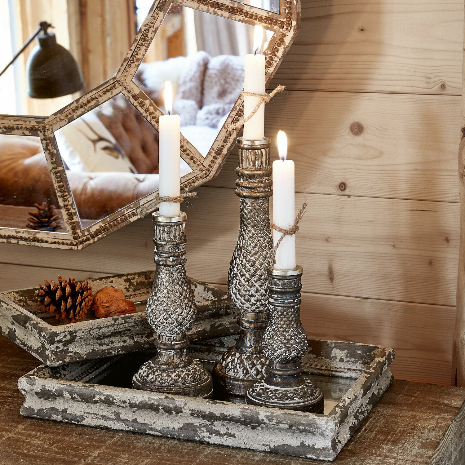 Lot de 3 bougeoirs Toul