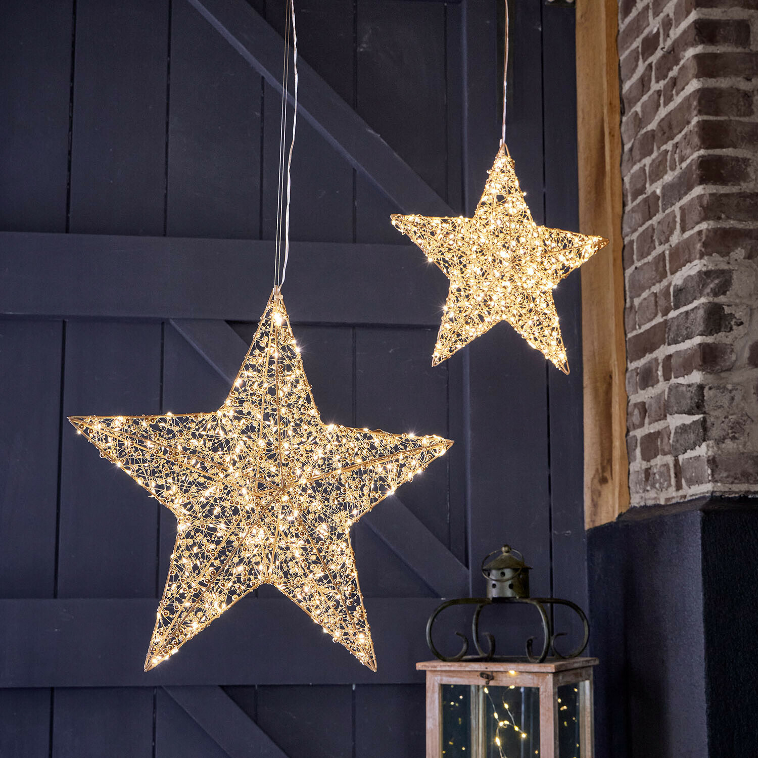 Ster met ledlampjes set van 2 Brightens