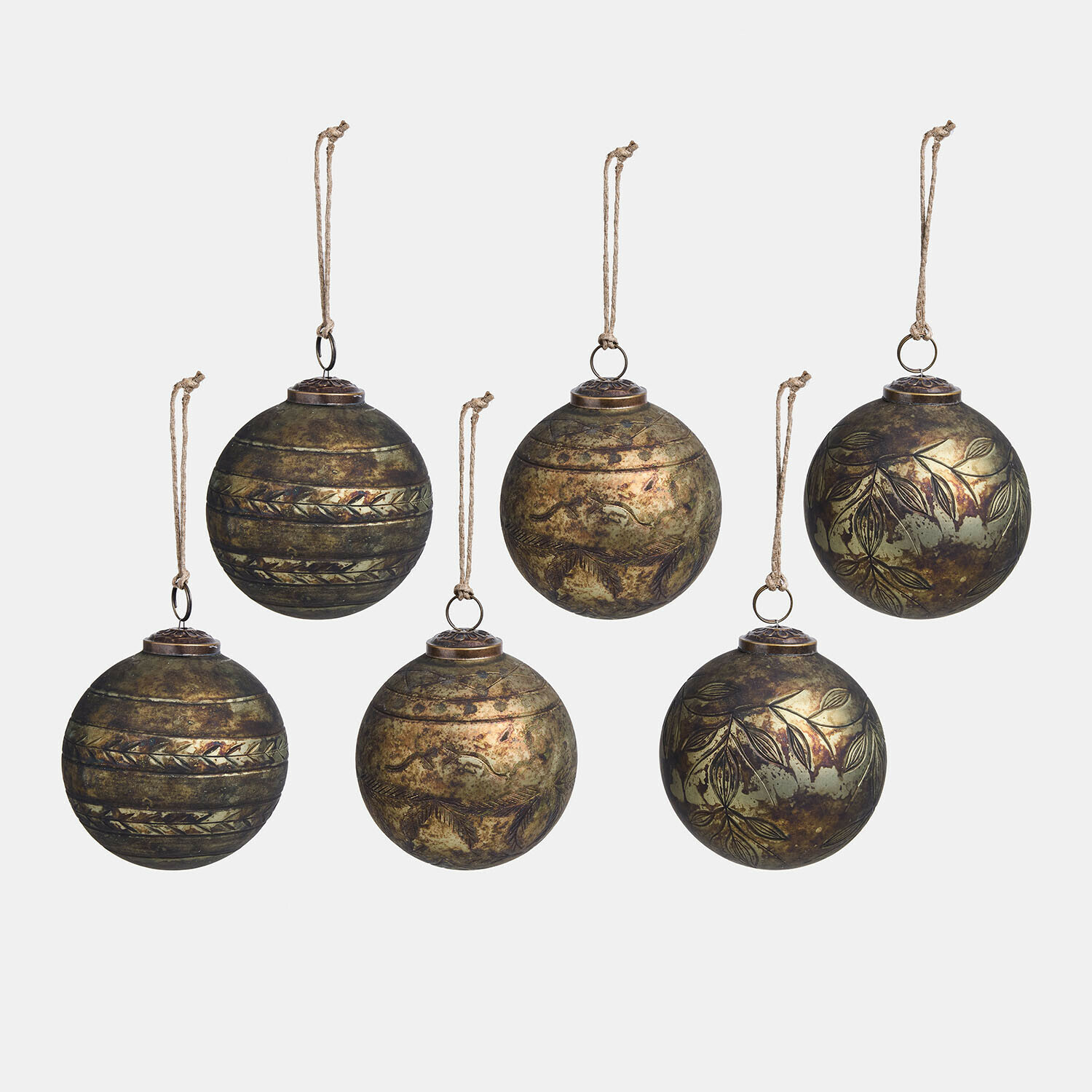 Kerstbal set van 6 Goldenblist