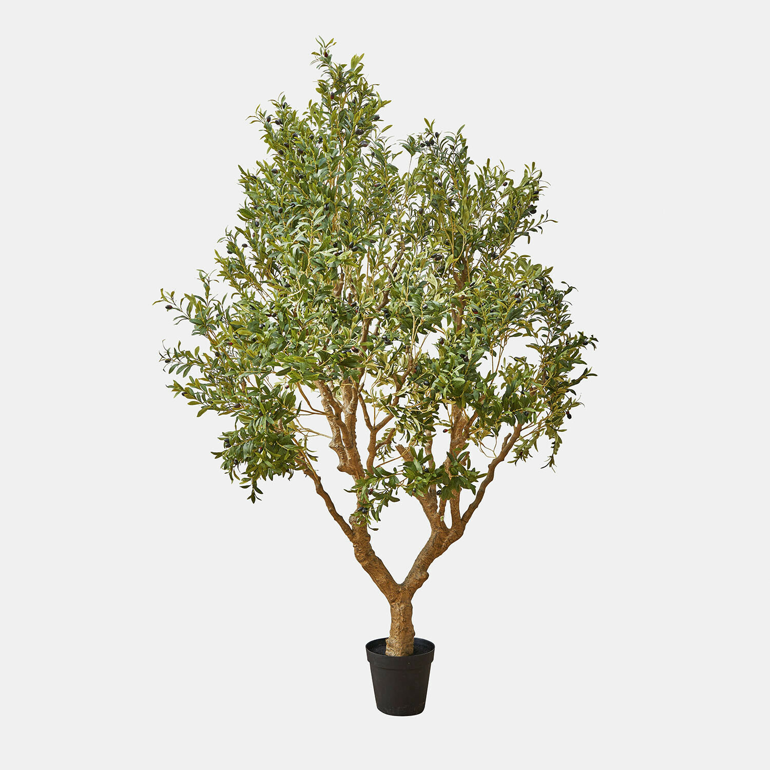 Decoratieve olijfboom Nolaria Kunstmatige olijfboom in zwarte pot met groene bladeren voor binnen- en buitendecoratie