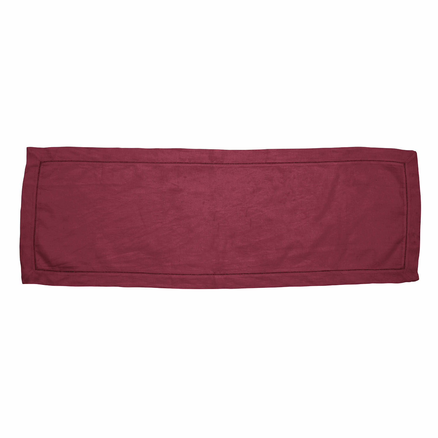 Bordeaux stoffen tafelloper met eenvoudig ontwerp, tafeldecoratie, huistextiel