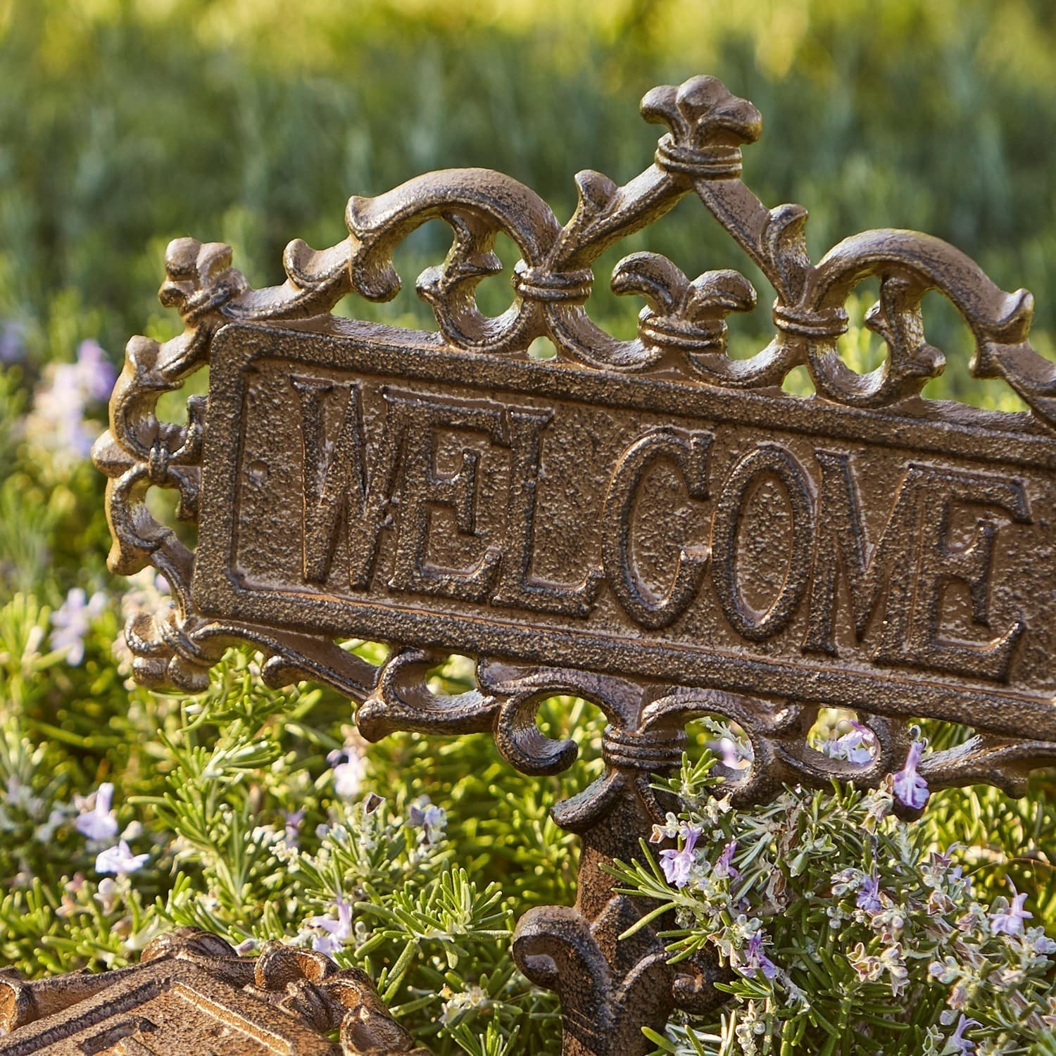 Lot de 2 décorations de jardin Basseux
