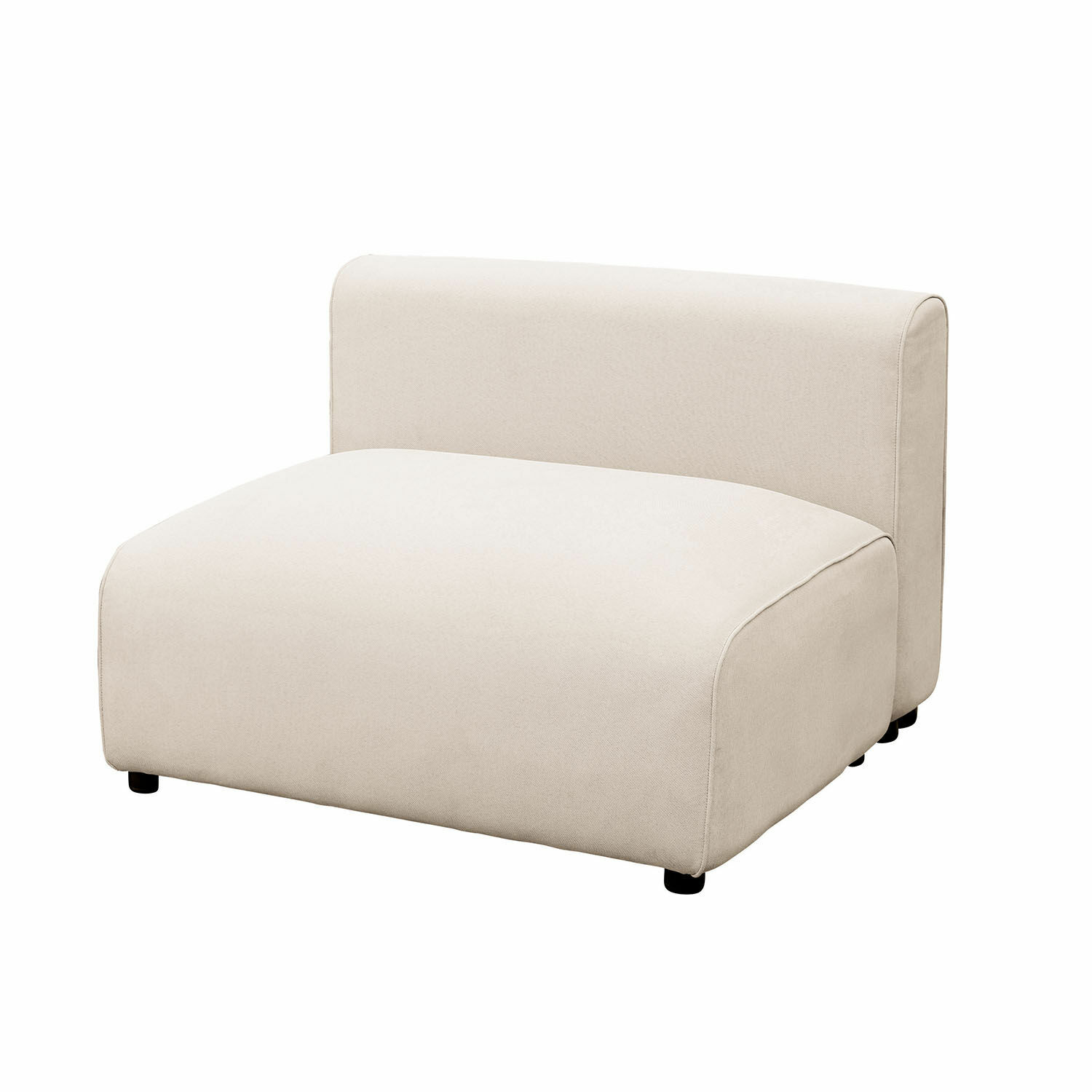 Module de canapé crème en tissu, meuble moderne pour salon confortable