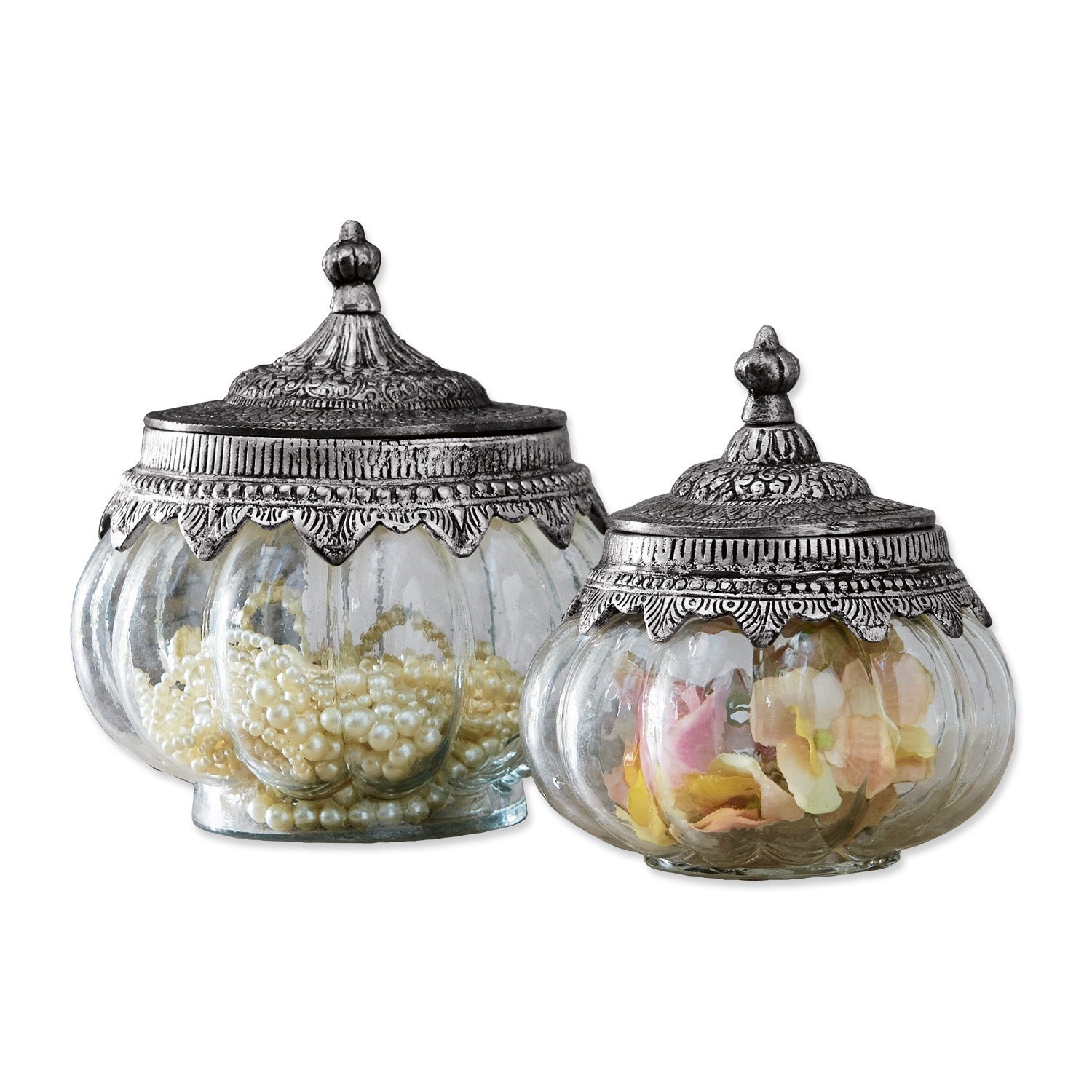 Glazen pot set van 2 Madelon