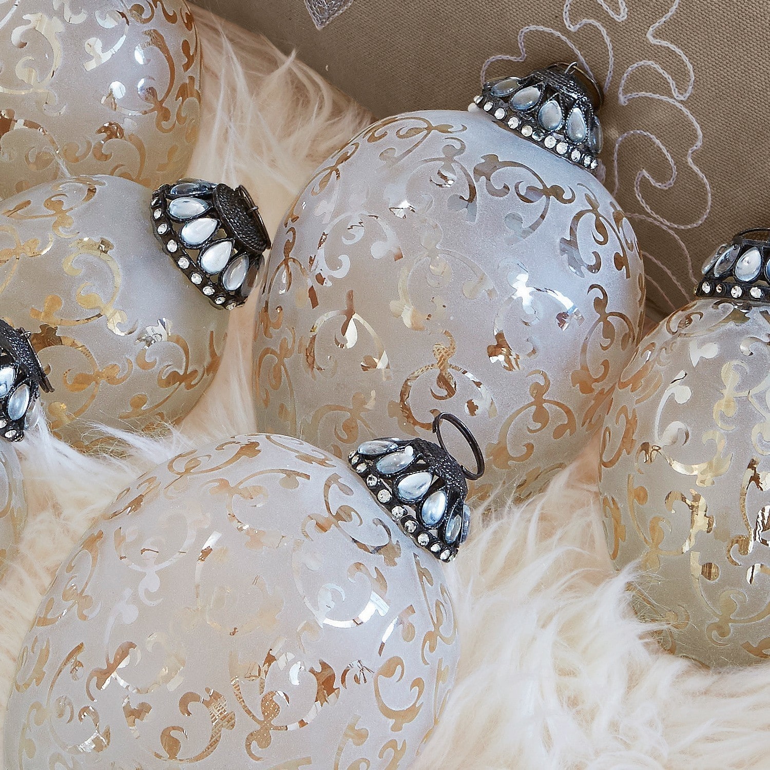 Lot de 6 décorations de Noël Laila