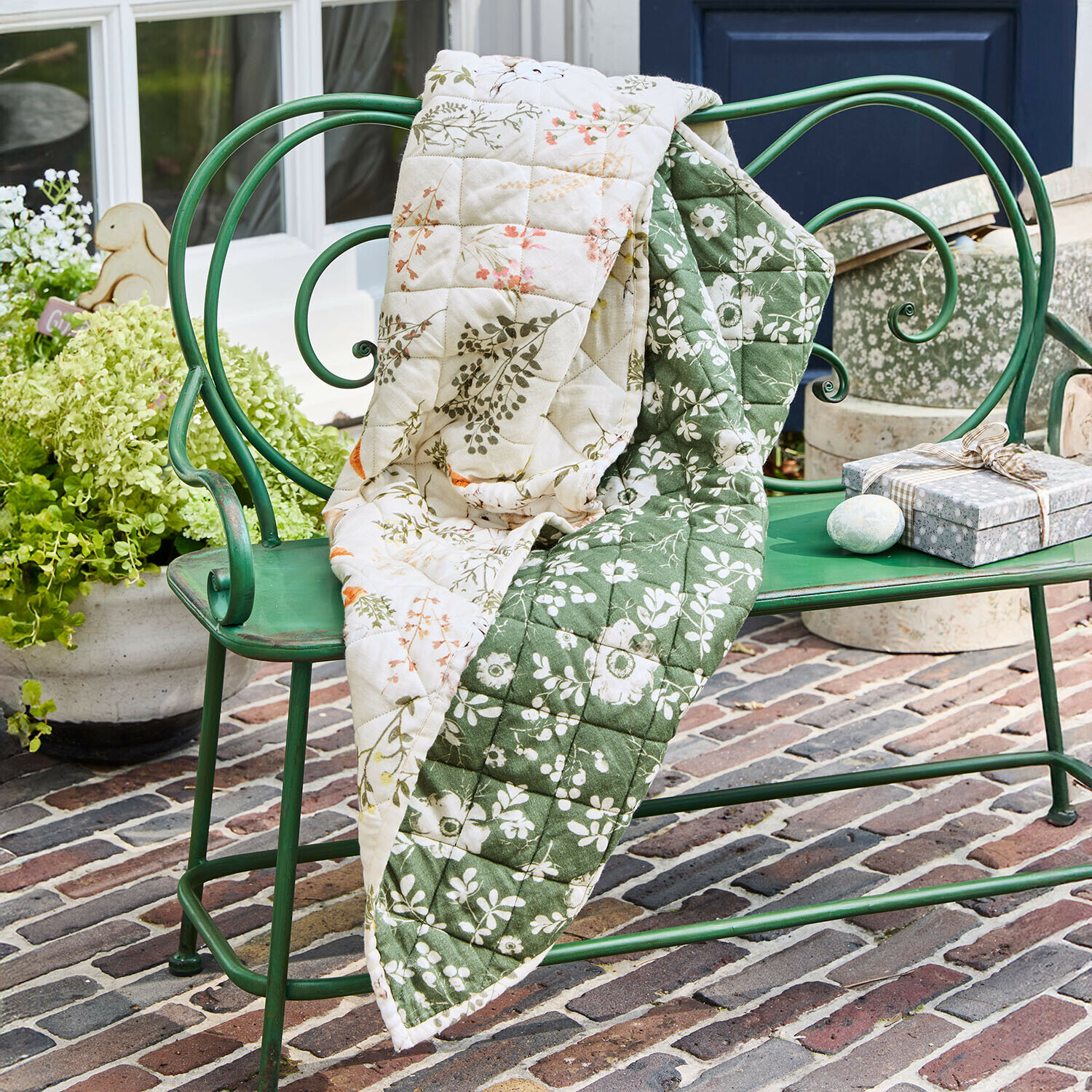 Plaid et coussin Puddlebrook