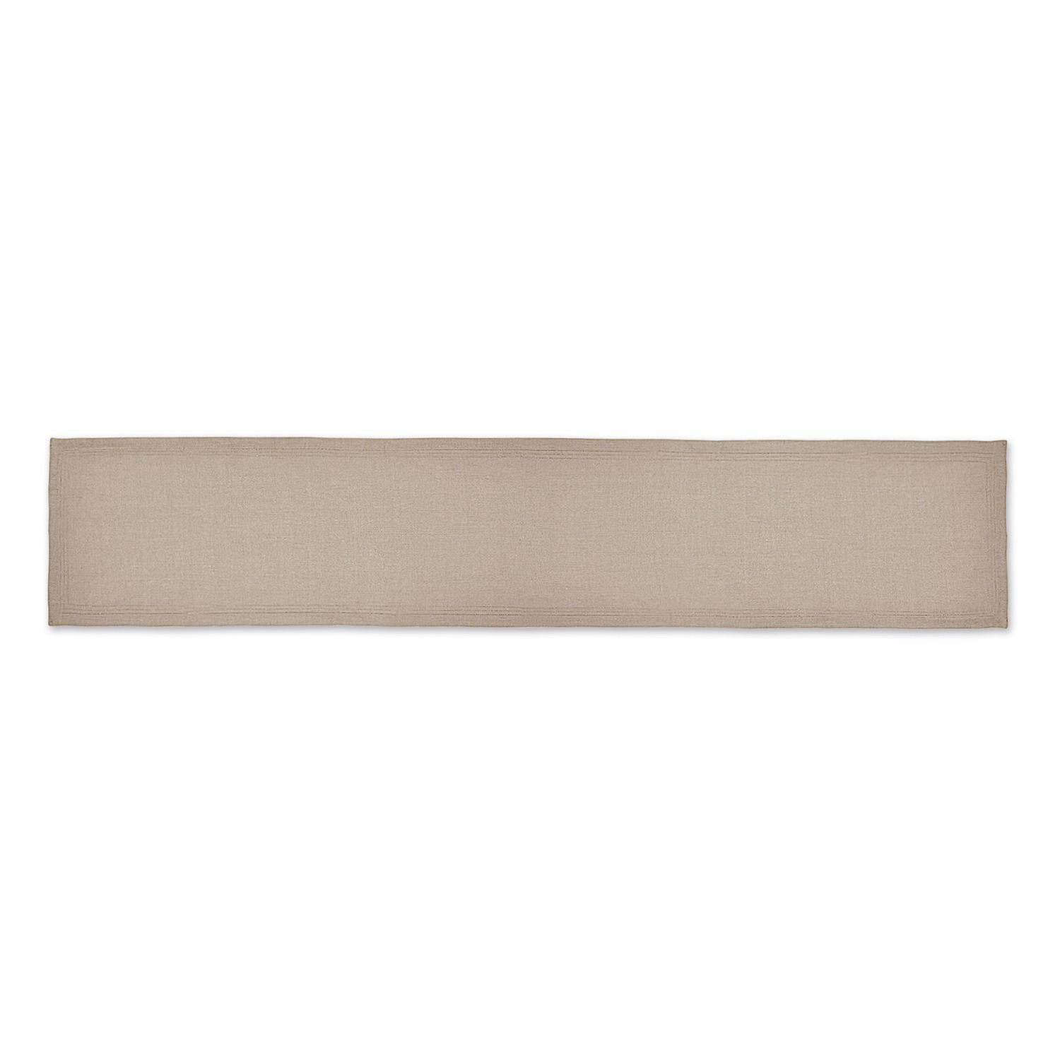 Tafelloper Brion Beige tafelloper van stof met eenvoudig patroon, natuurlijke tafeldecoratie
