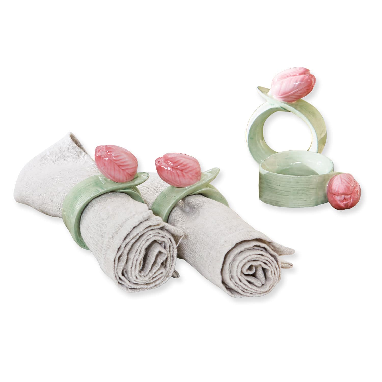 Lot de 4 ronds de serviettes Monique