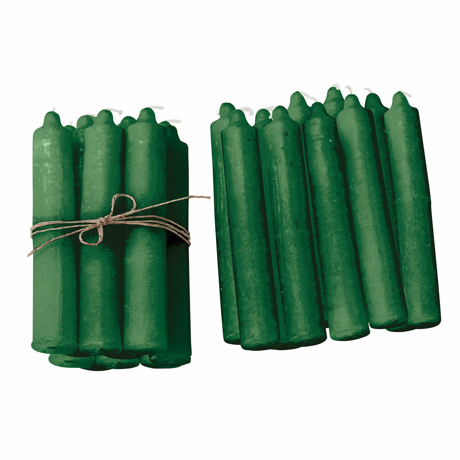 Lot de 20 bougies vertes Noufa en cire, décoration et éclairage d'intérieur