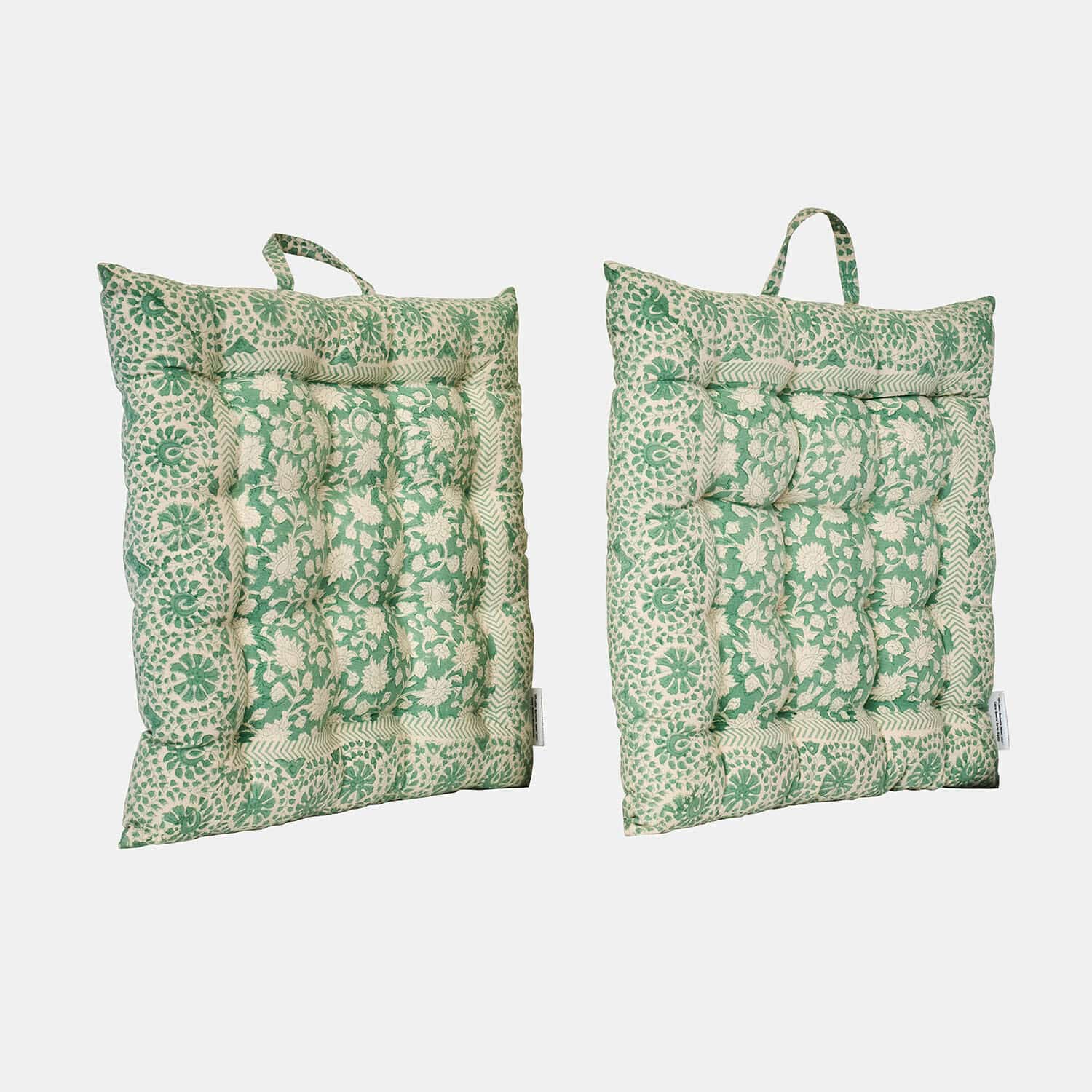 Lot de 2 coussins d’assise Fleuronnes