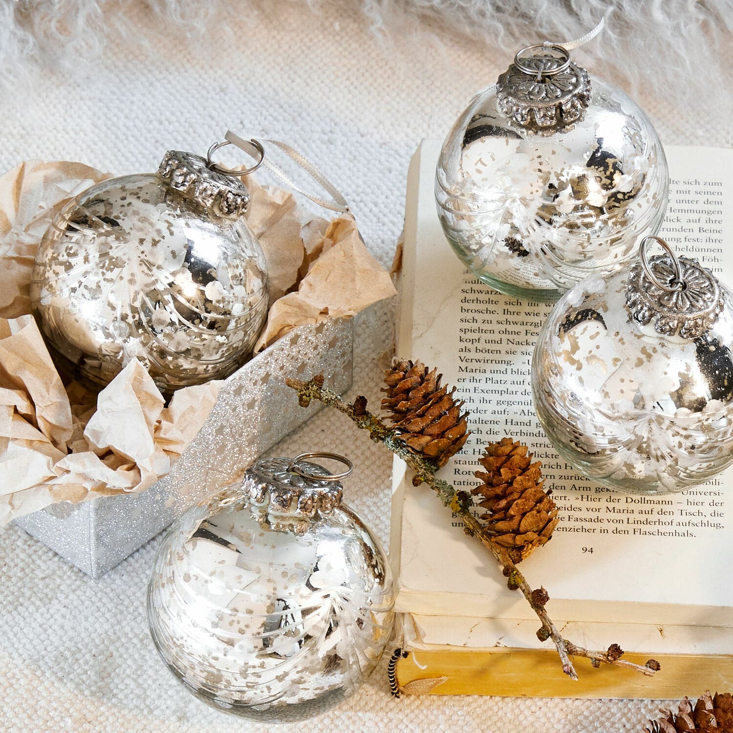 Lot de 6 décorations de Noël Thorens