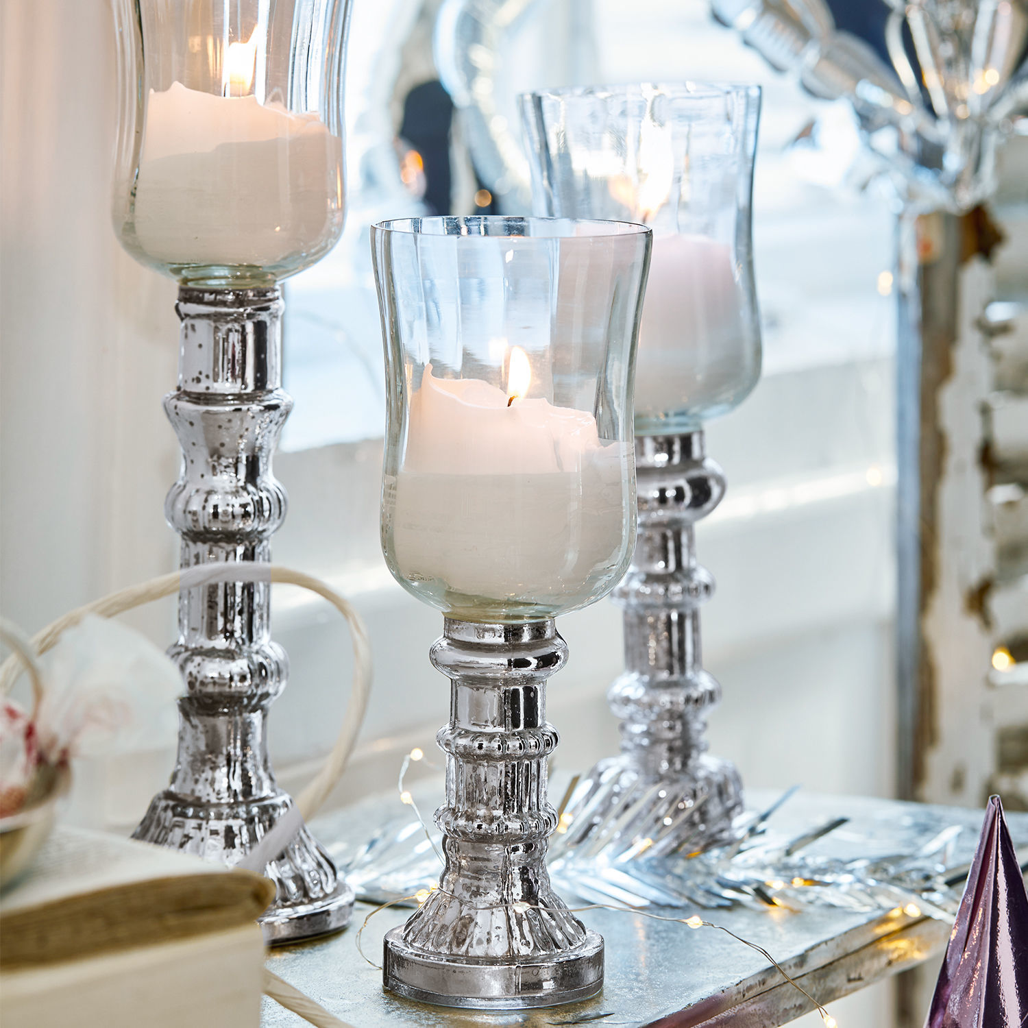 Lot de 3 photophores Fréjeville