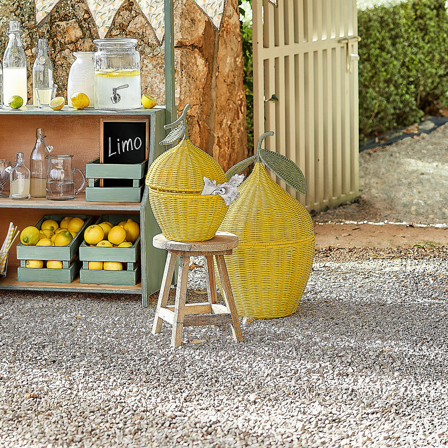 Lot de 2 corbeilles citrons Aelindria