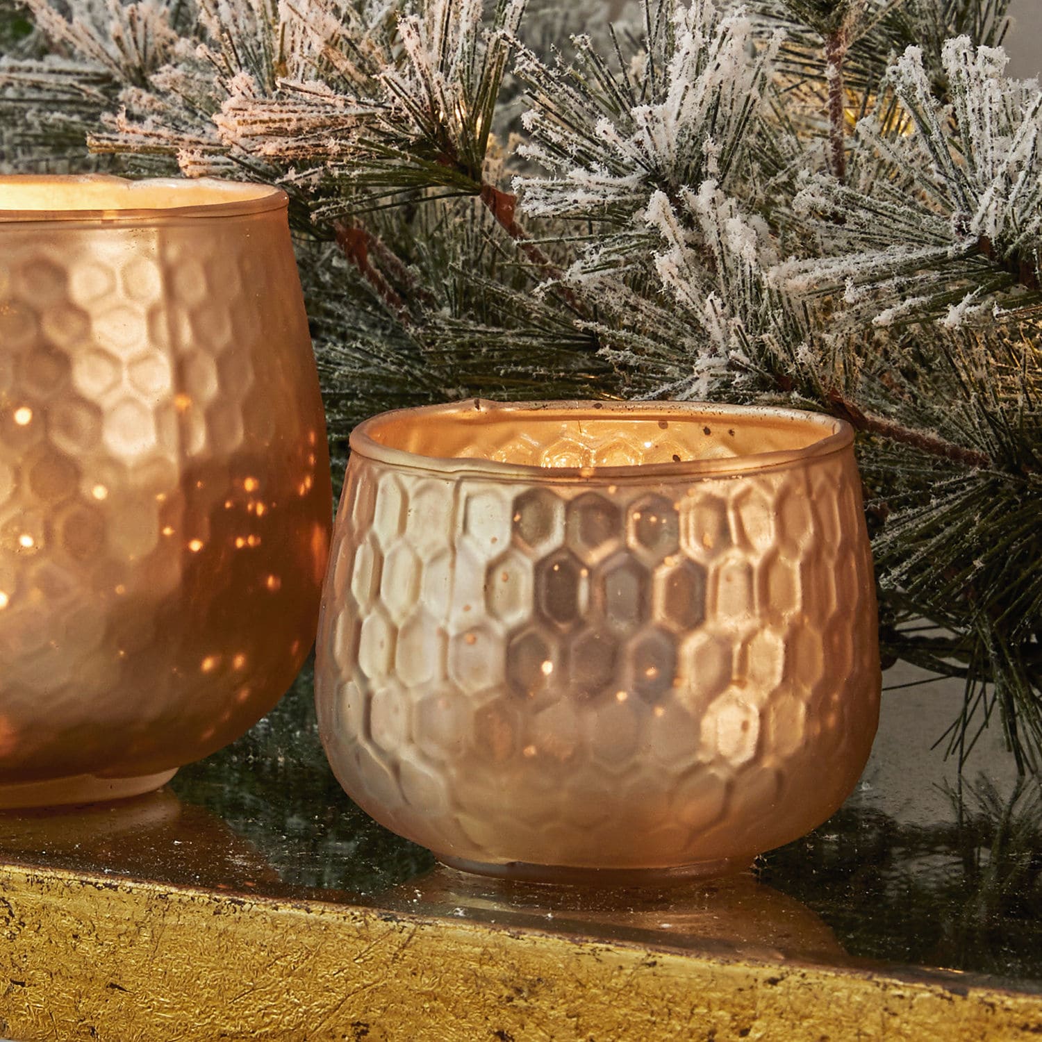 Windlicht set van 4 Leona