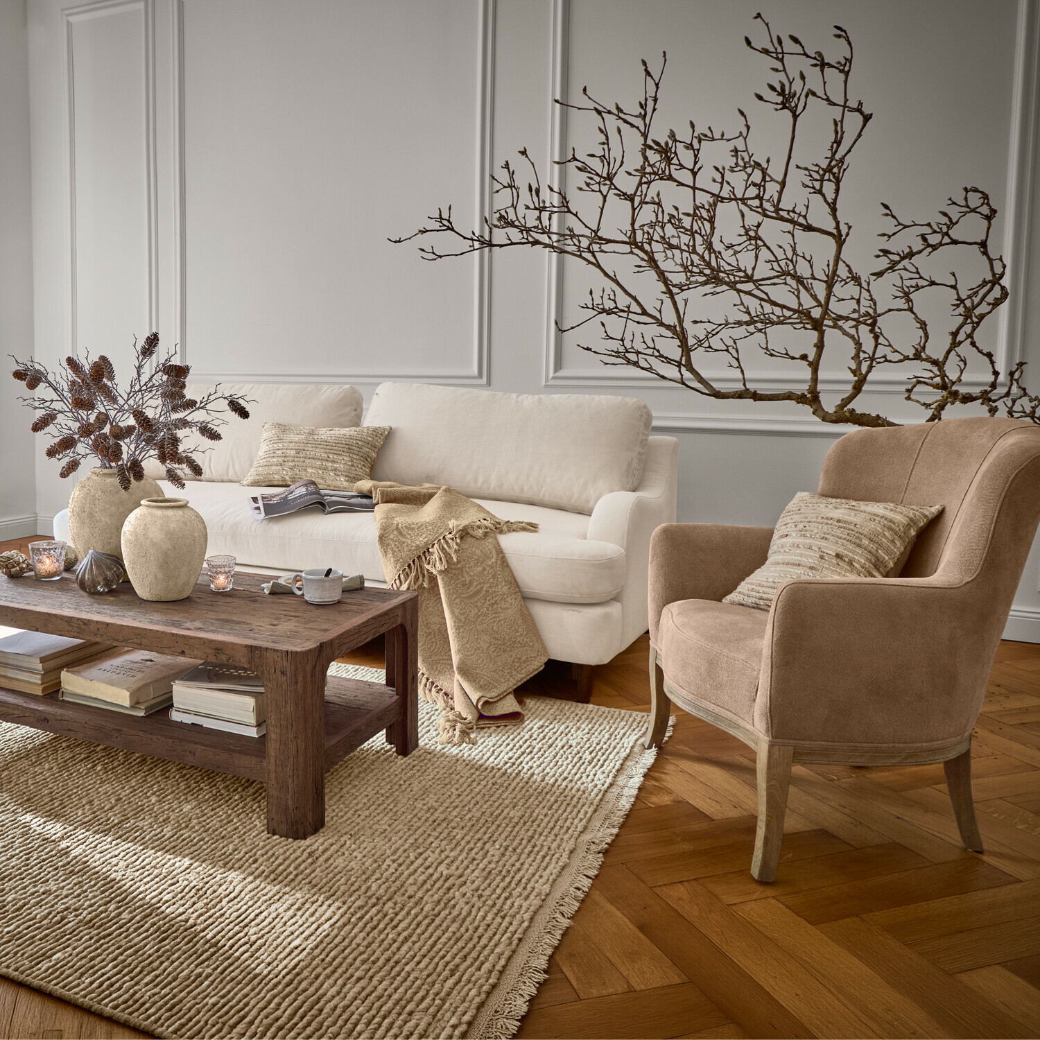 Lot de 2 housses de coussins Péravelle