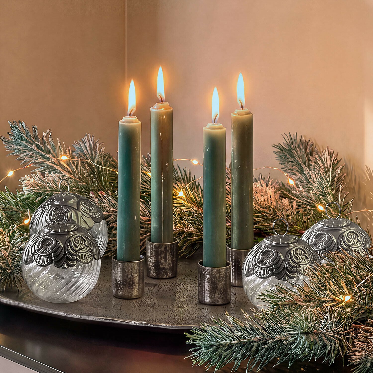 Kerstbal set van 4 Valévoise