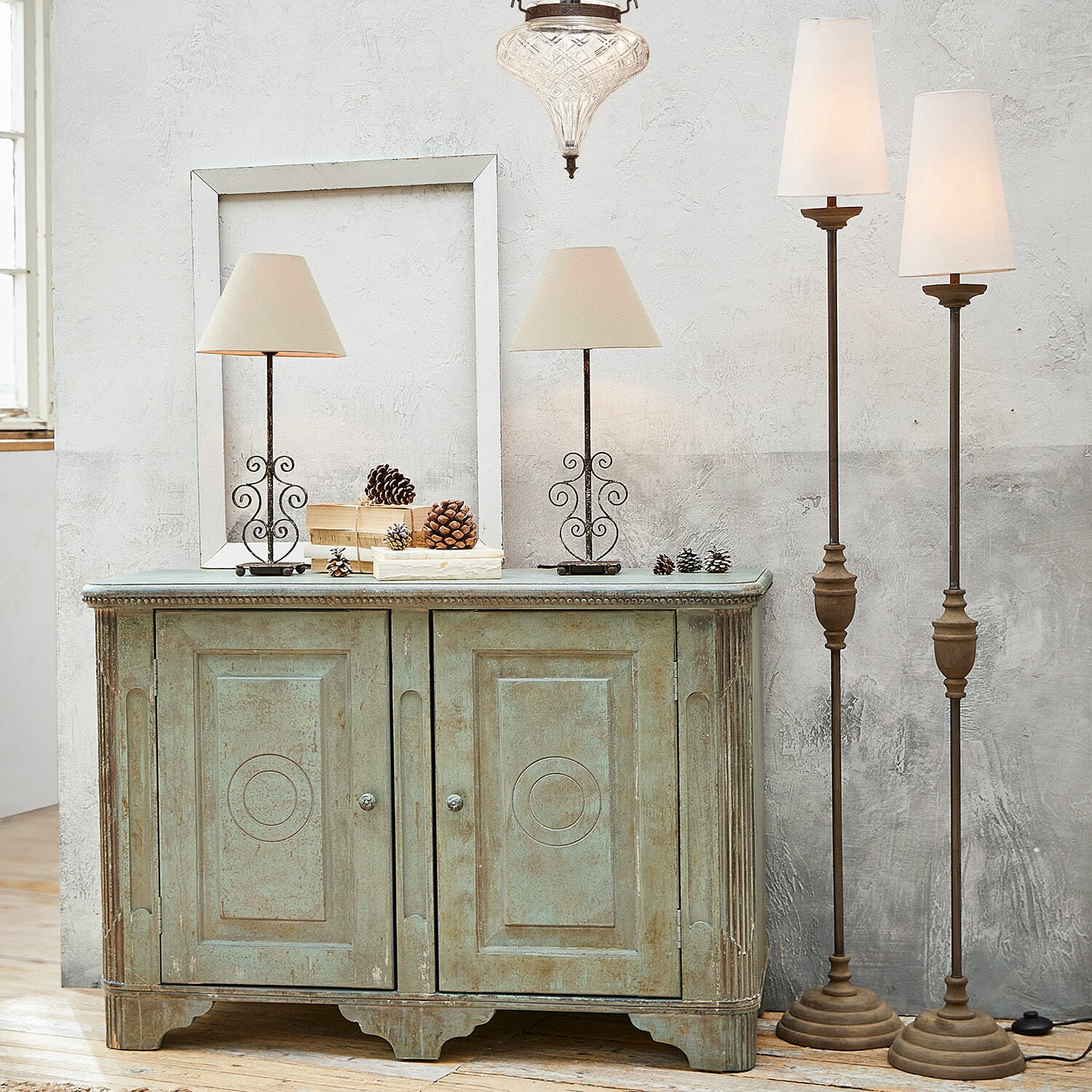 Lot de 2 lampadaires Abigail