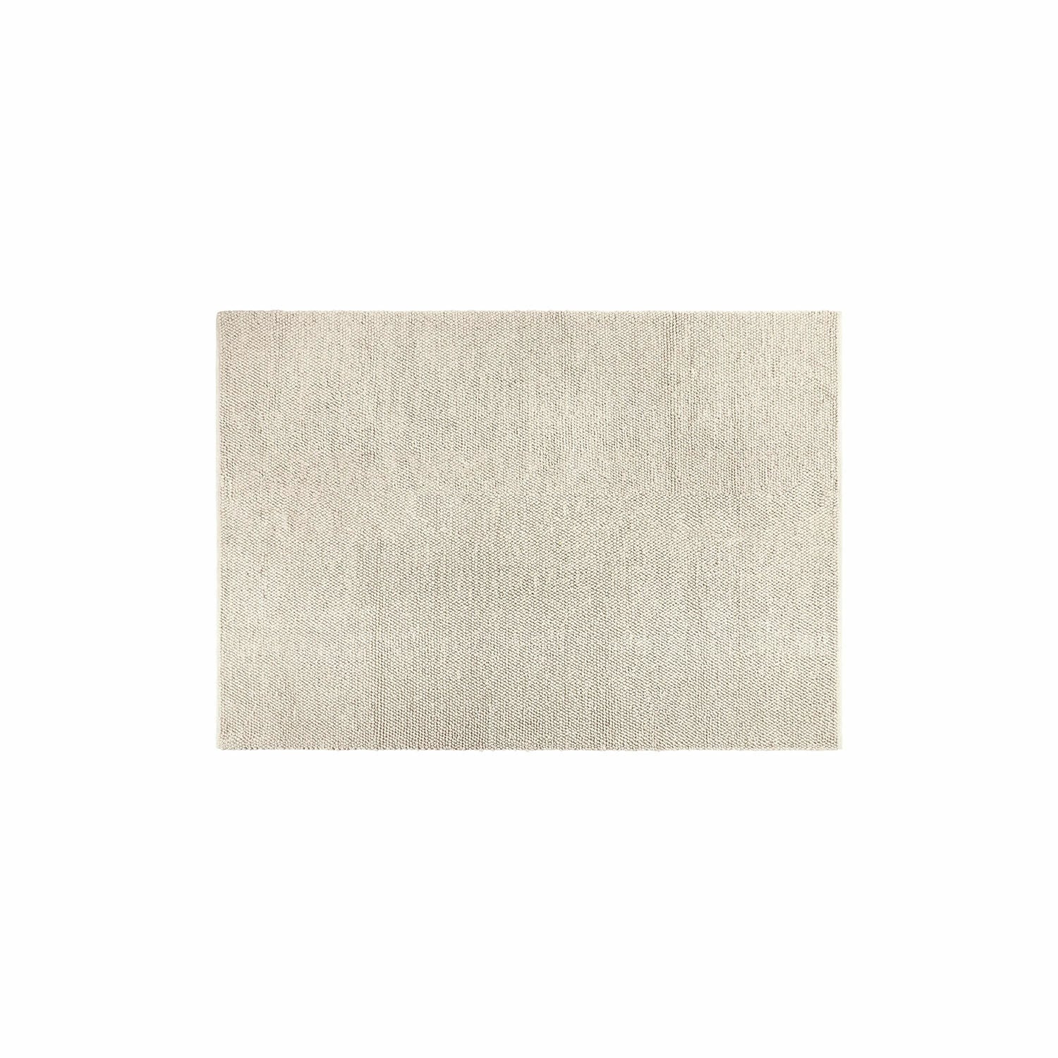 Vloerkleed Coleman Beige rechthoekige placemat van geweven stof met fijne textuur voor tafeldecoratie