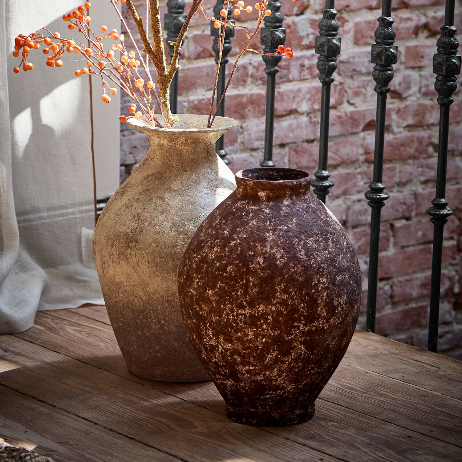 Lot de 2 vases décoratifs Geraard Lot de 2 vases décoratifs Geraard